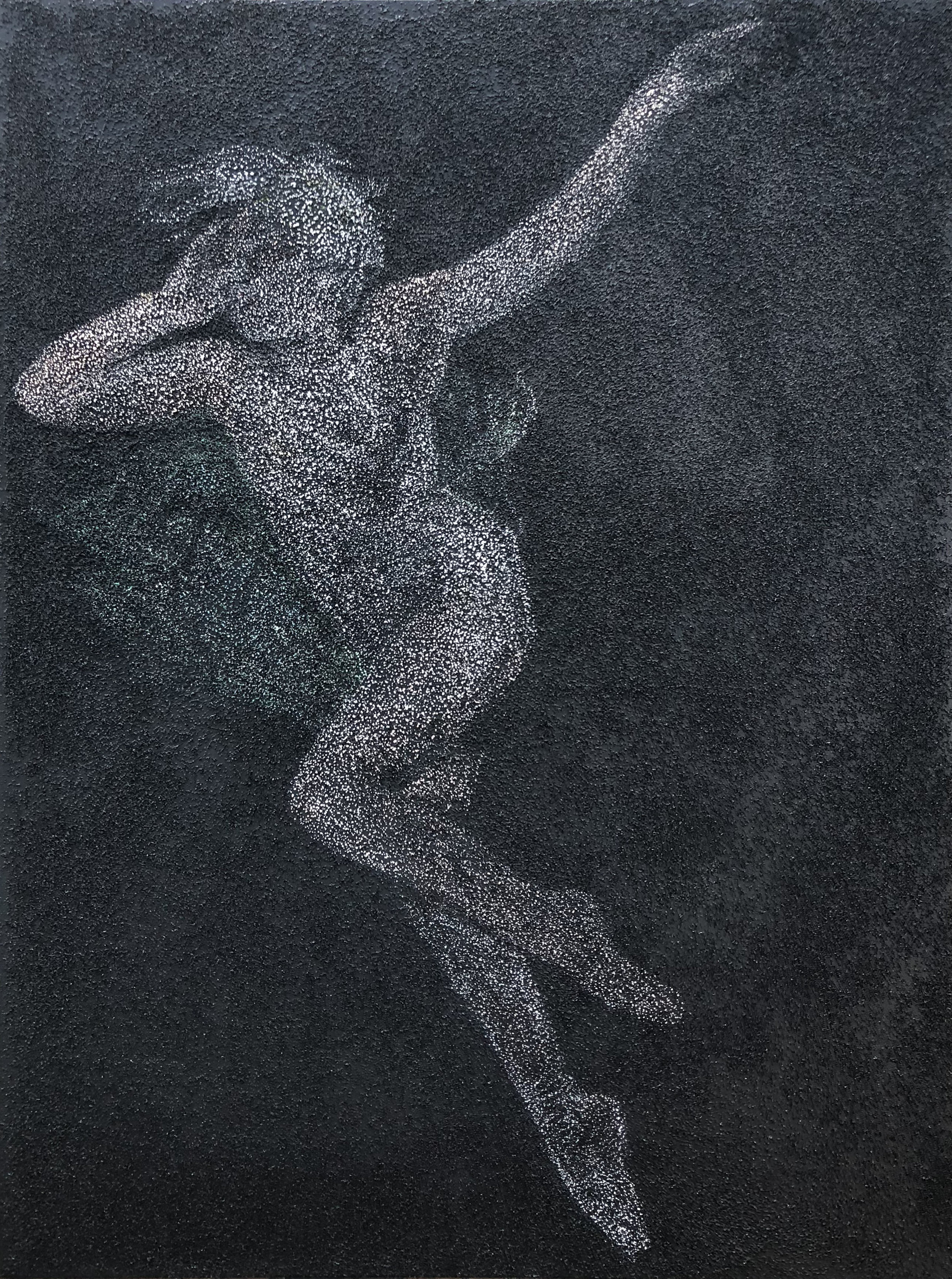 "Floating Ballerina" Mixed Media 2018