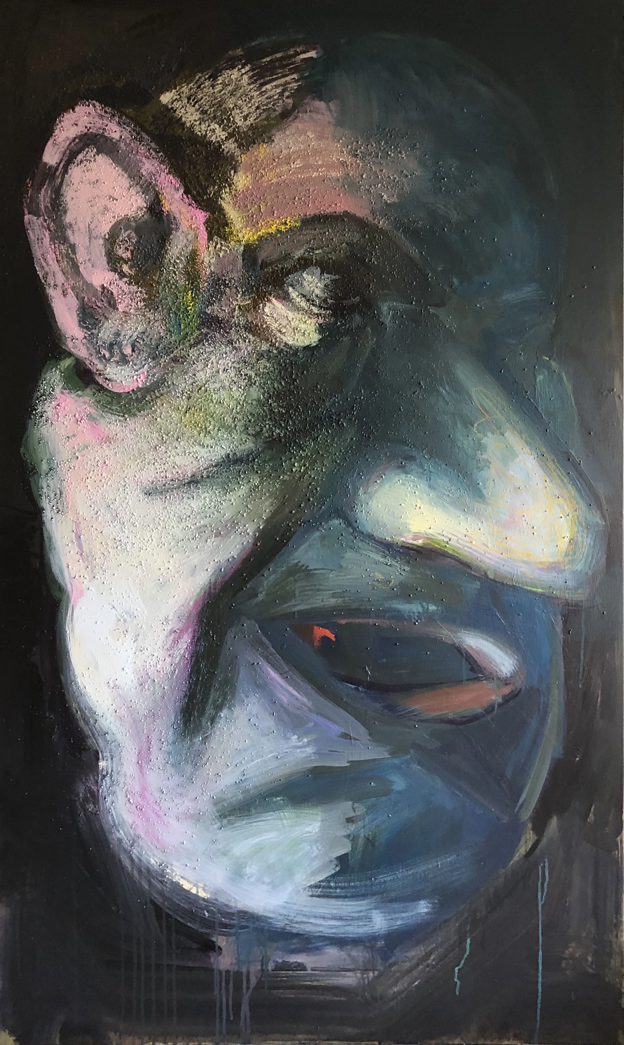 "Beside and Behind You" 2018 40" x 60" Acrylic on textured stretched canvas