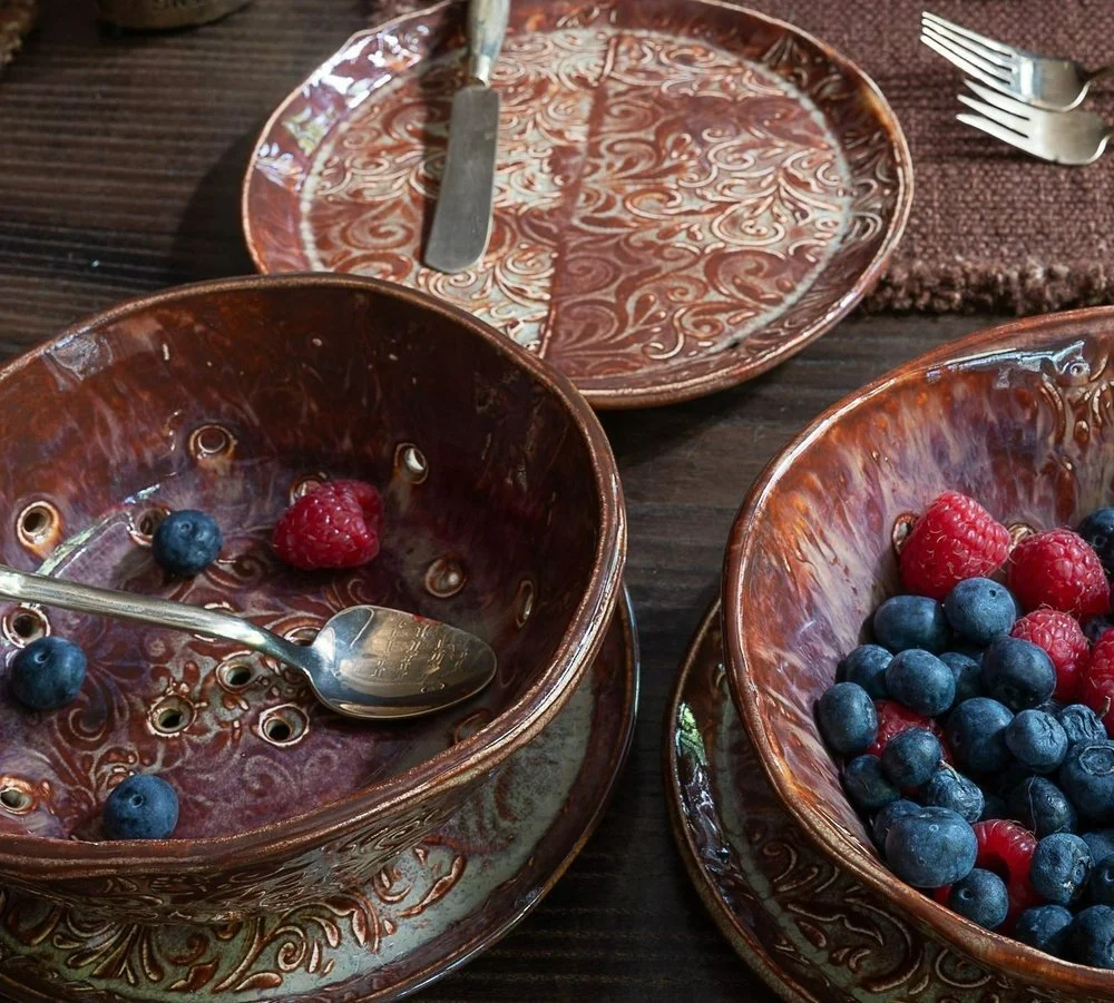Berry Bowl and Plate- Joanna Kramer