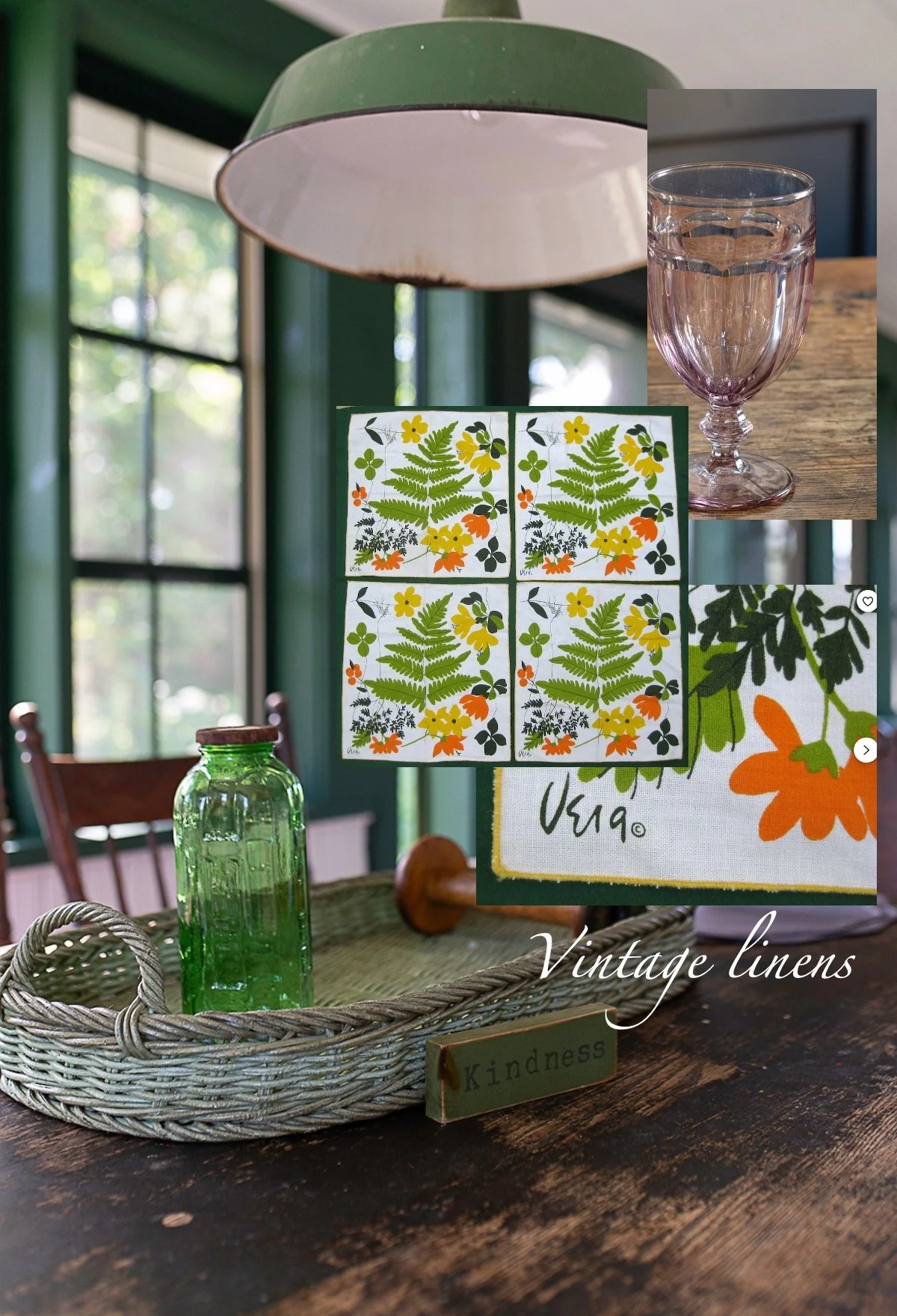 Vera Neumann Fern & Floral Napkins -Wisconsin Collection
