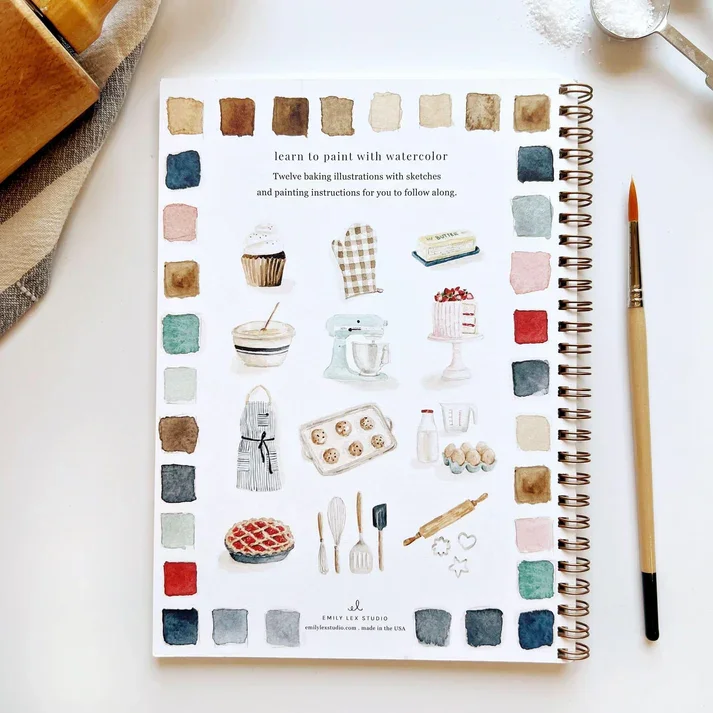 Baking watercolor workbook - Emily Lex Studio