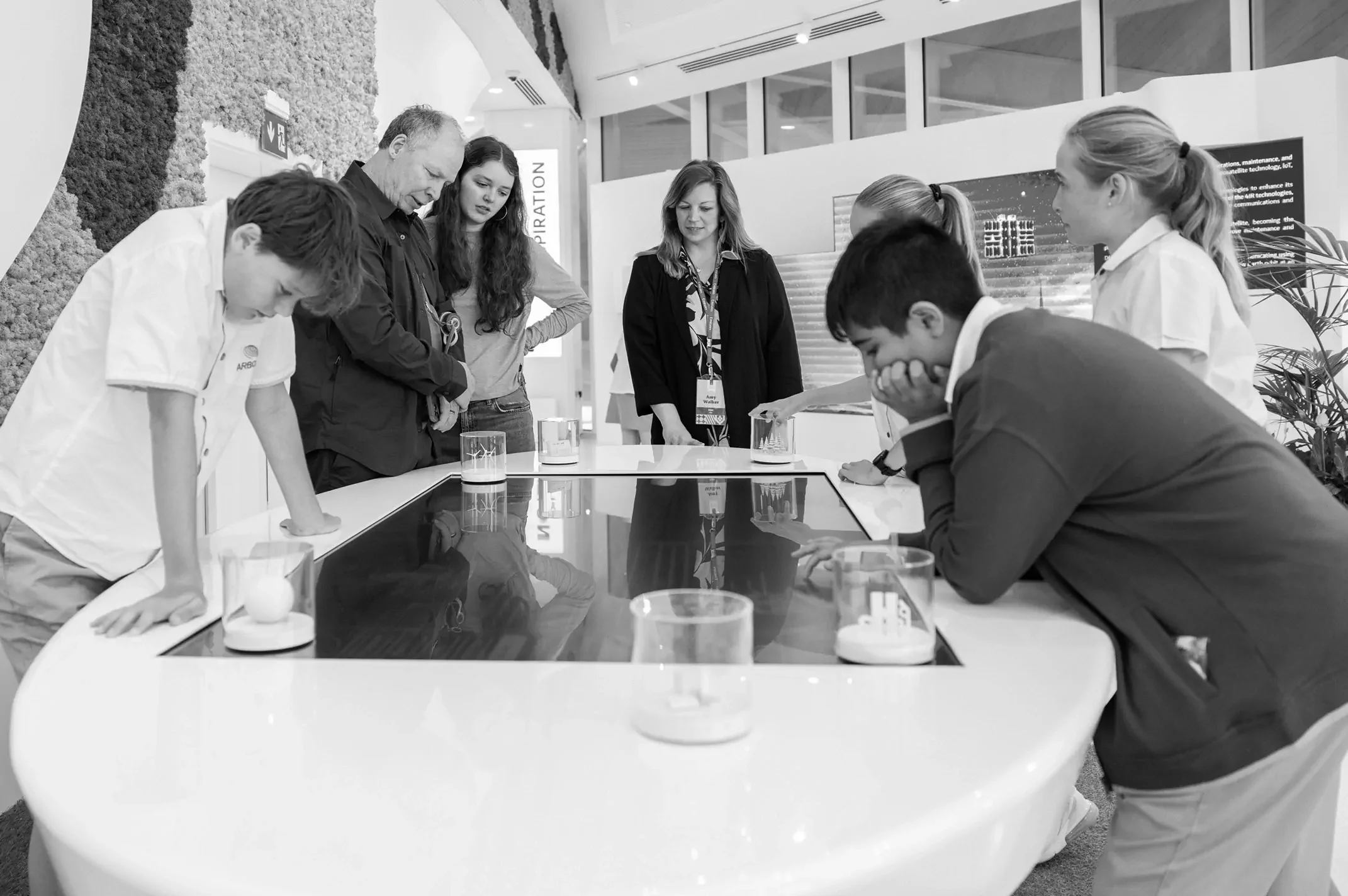 Thomas Doherty working with students