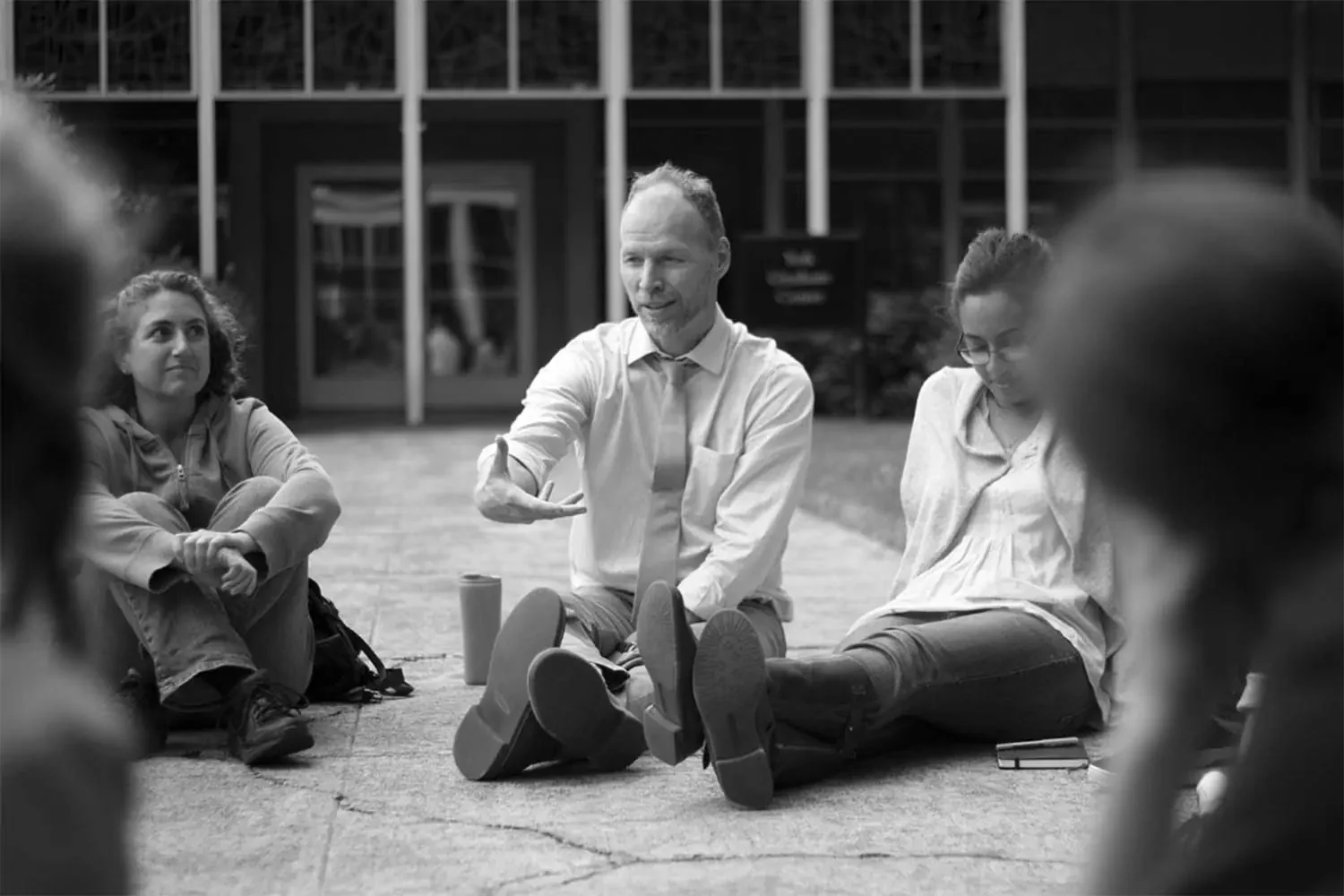 Thomas Doherty with university group