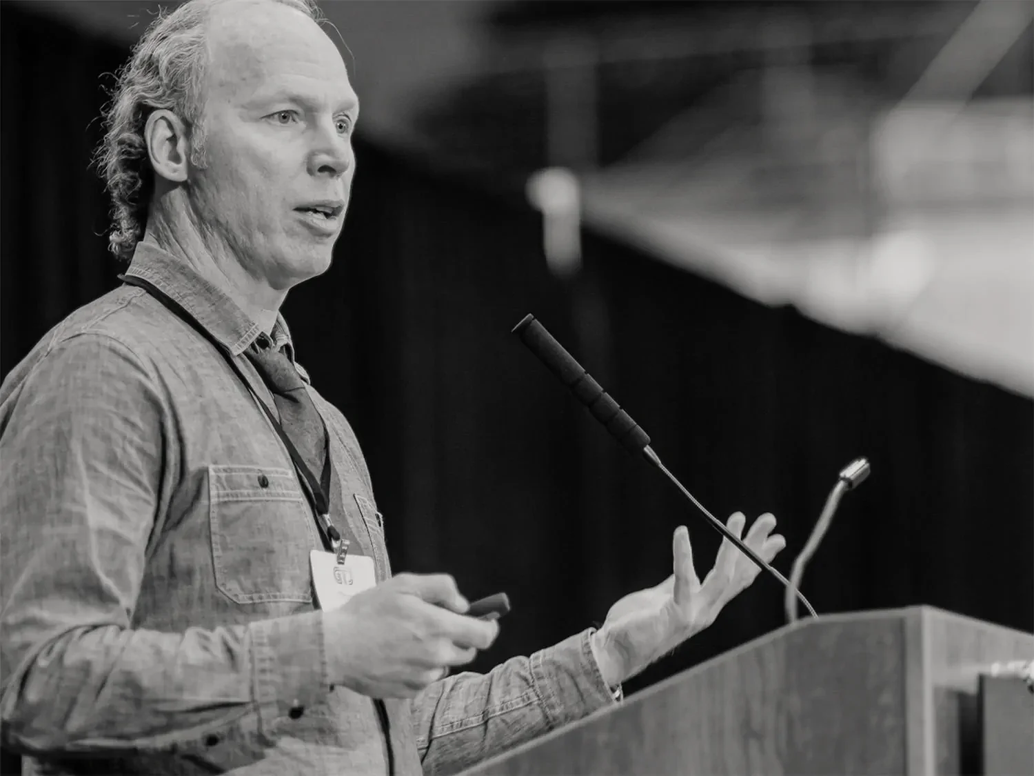 Thomas Doherty at podium