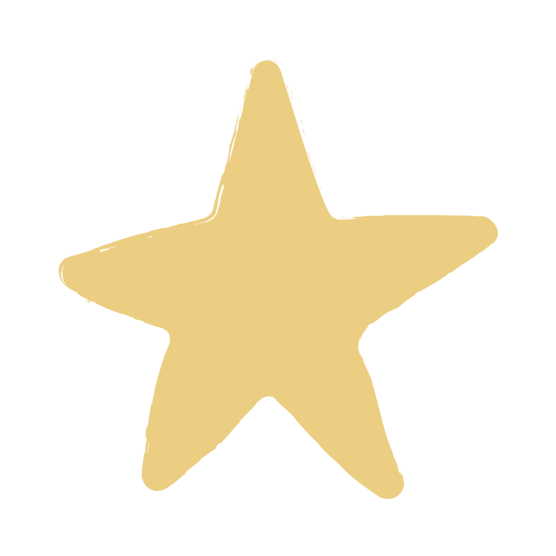 A gold star with a black background.