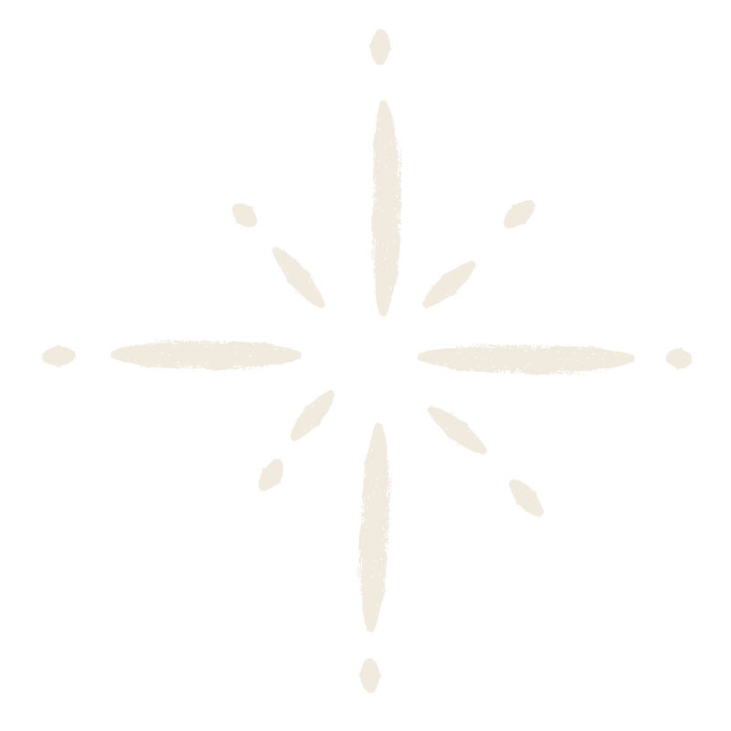 White starburst pattern on black background.