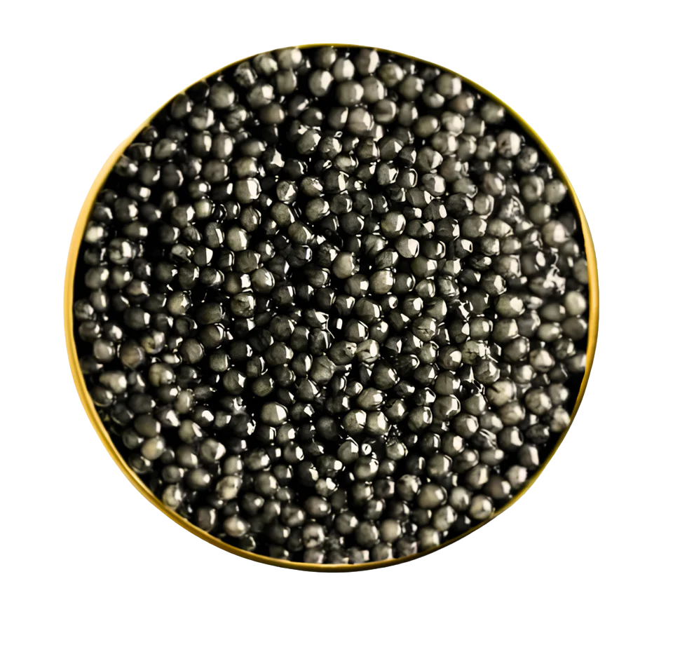 Persicus. Rare and delicious, this caviar is sourced from Azerbaijan. A profile reminiscent of hazelnuts, it is delicate with a medium pop. 