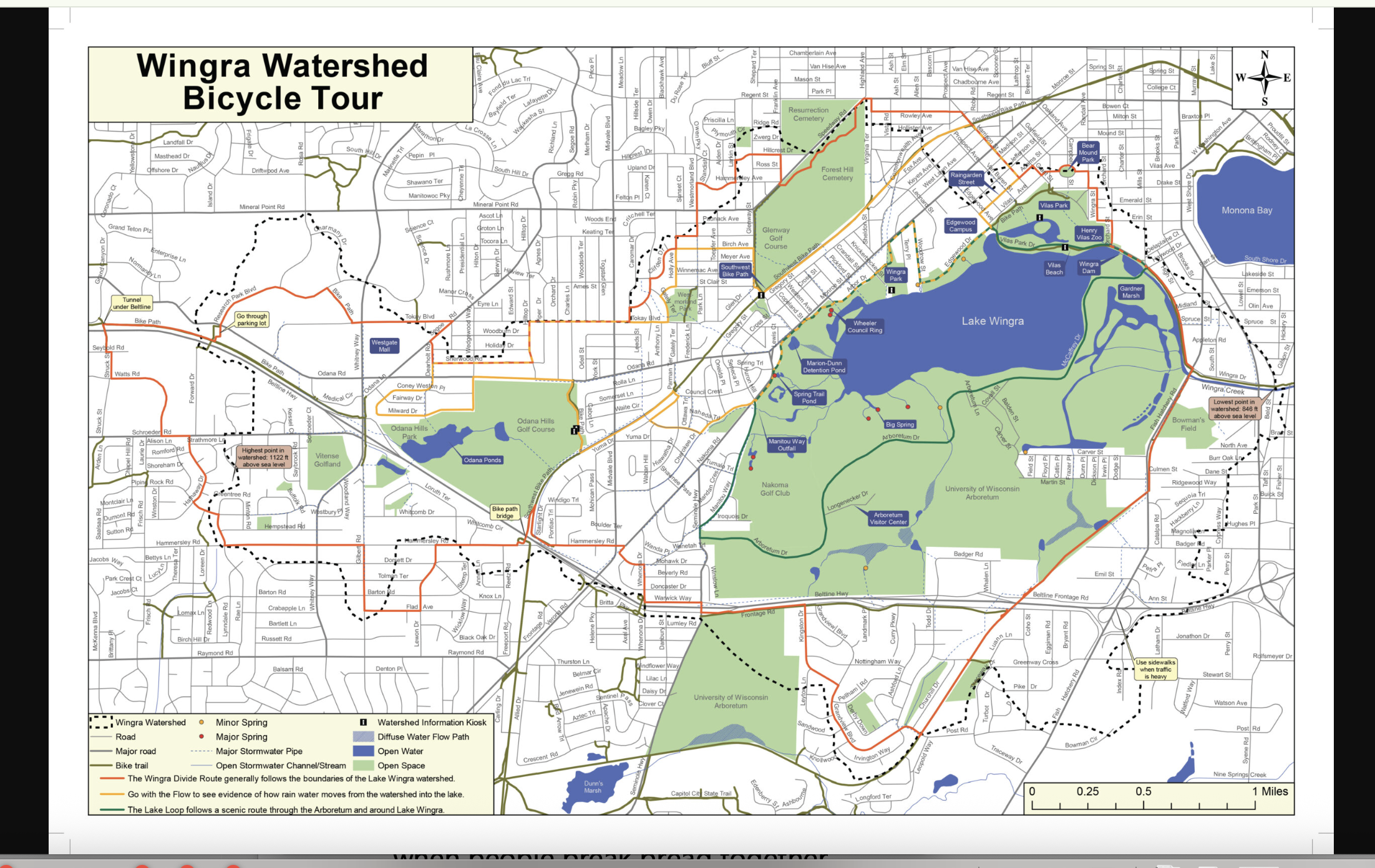 Bike ride around Lake Wingra