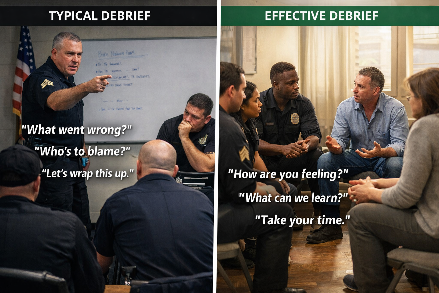 What Good Debriefs Actually Look Like: The Gap Between How Departments Process Critical Incidents and What the Science Recommends
