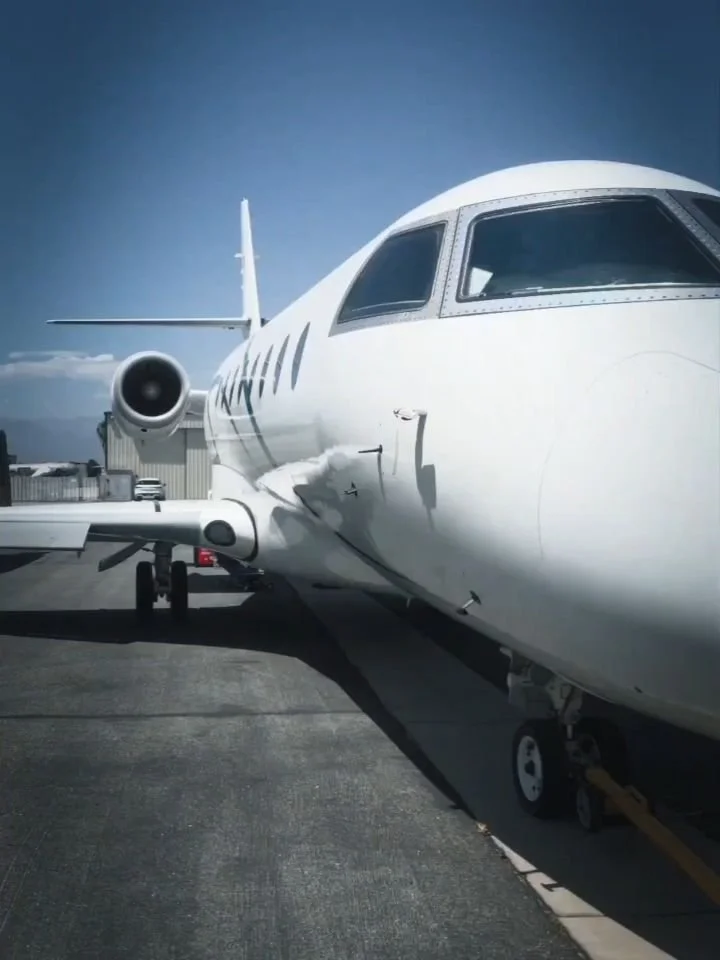 The details passengers never see are the ones that matter most.

Precision dry ice blasting on a Gulfstream G200, removing years of hydraulic fluid buildup and contamination from the landing gear, engine cowlings, and belly panels without water or ab