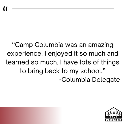 Columbia Middle Level Leadership Camp testimonial 3.webp