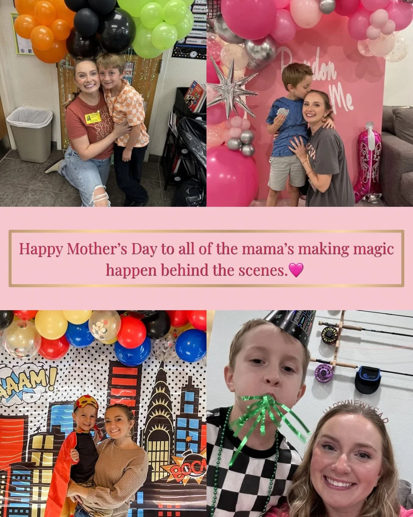 To the moms who make the magic happen behind every birthday candle, balloon arch, latenight Amazon order, and perfectly packed snack bag&hellip; Happy Mother&rsquo;s Day 💐✨

Being a mama is the hardest and most beautiful kind of party planning there