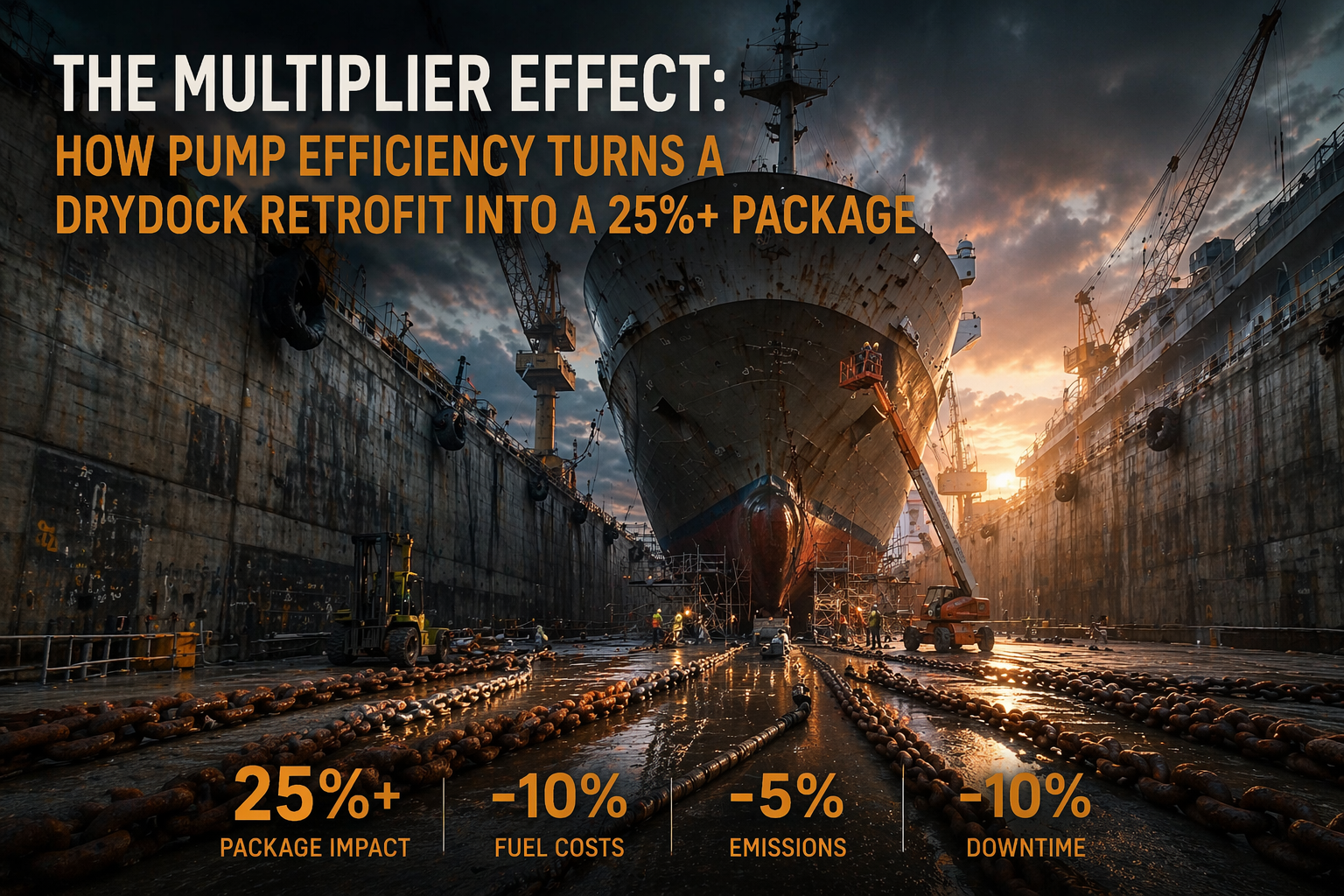 The Multiplier Effect: How Pump Efficiency Turns a Drydock Retrofit into a 25% Package