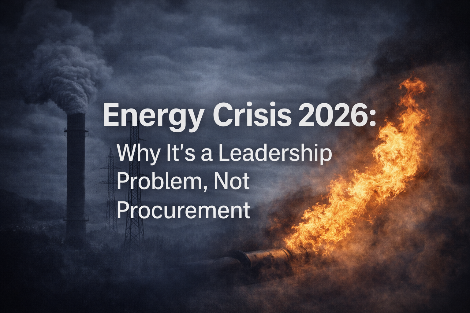 Energy Crisis 2026: Why It’s a Leadership Problem, Not Procurement