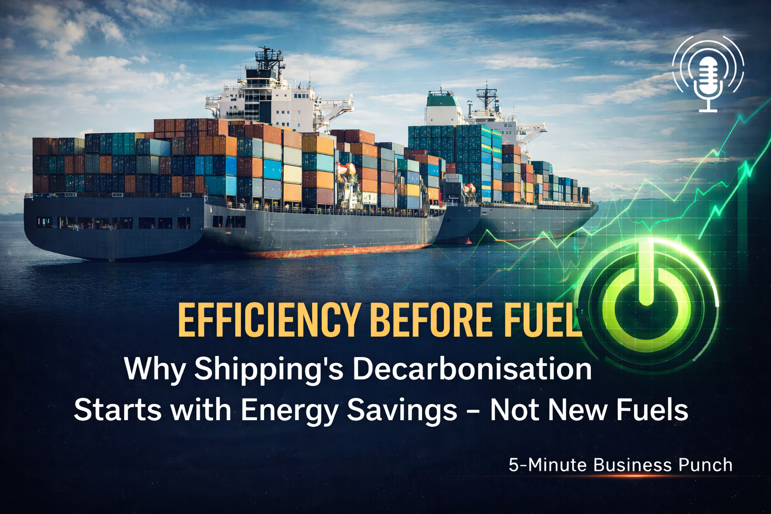 Efficiency Before Fuel: Why Shipping’s Decarbonisation Starts with Energy Savings –                 Not New Fuels