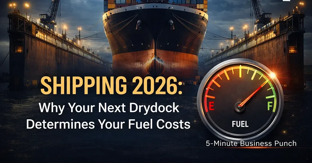 Shipping 2026: Why Your Next Drydock Determines Your Fuel Costs