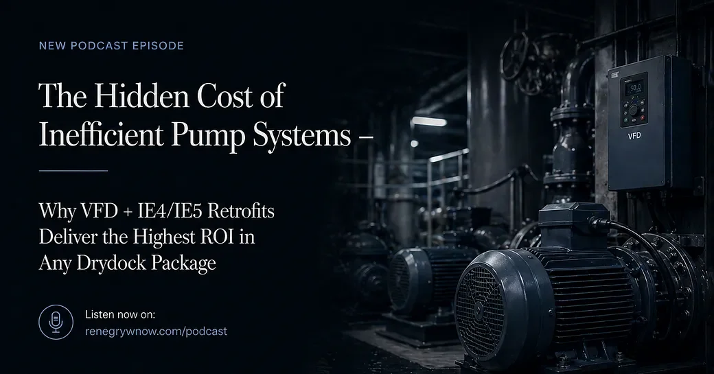The Hidden Cost of Inefficient Pump Systems – Why VFD + IE4/IE5 Retrofits Deliver the Highest ROI in Any Drydock Package