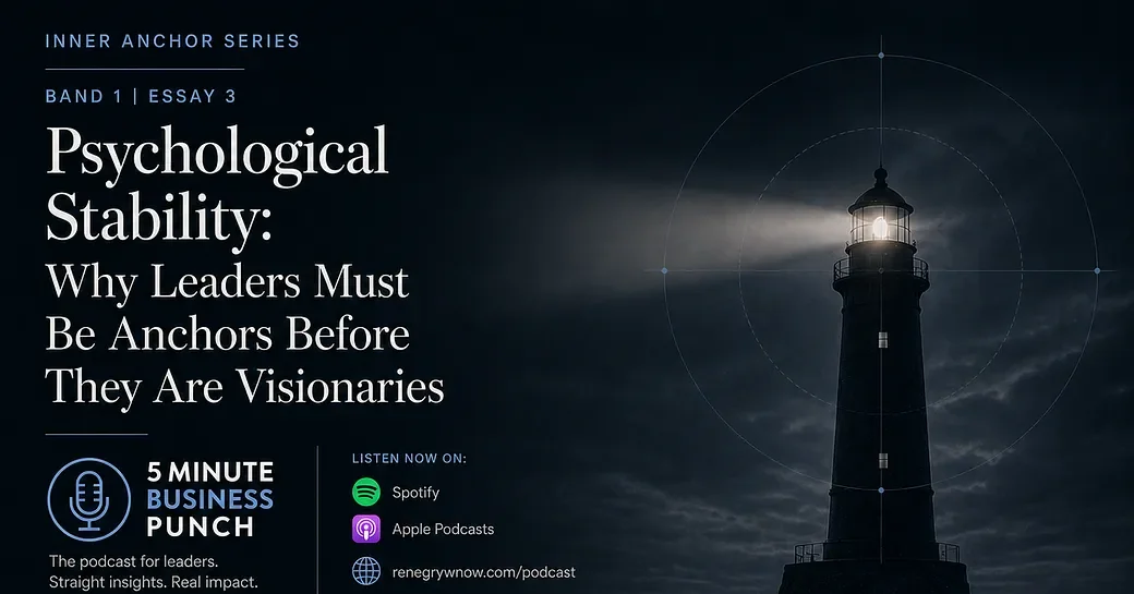 Psychological Stability: Why Leaders Must Be Anchors Before They Are Visionaries (Inner Anchor Series – Band 1, Essay 3)