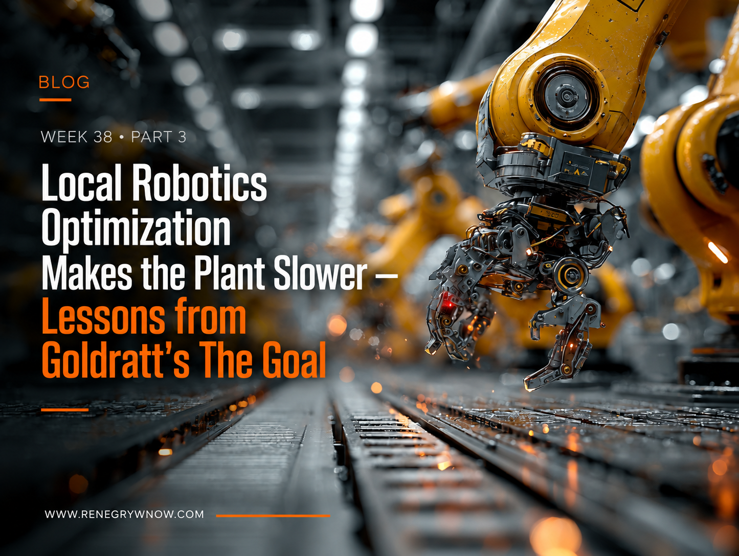 Local Robotics Optimization Makes the Plant Slower - Lessons from Goldratt's The Goal