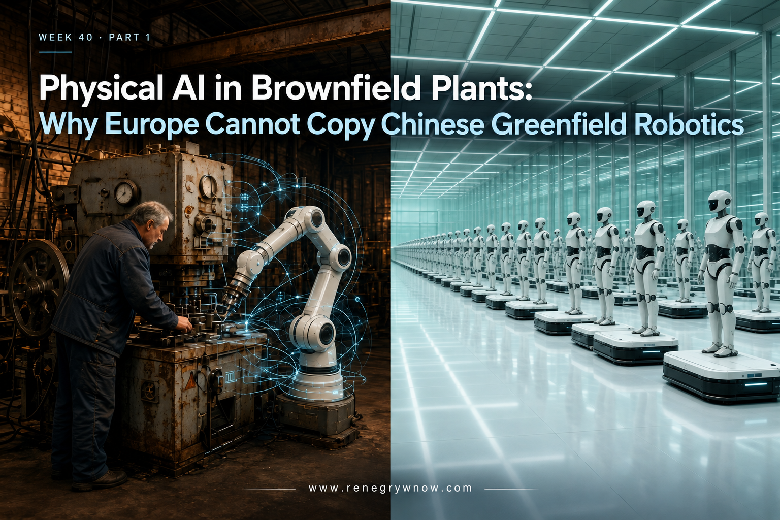 Physical AI in Brownfield Plants: Why Europe Cannot Copy Chinese Greenfield Robotics