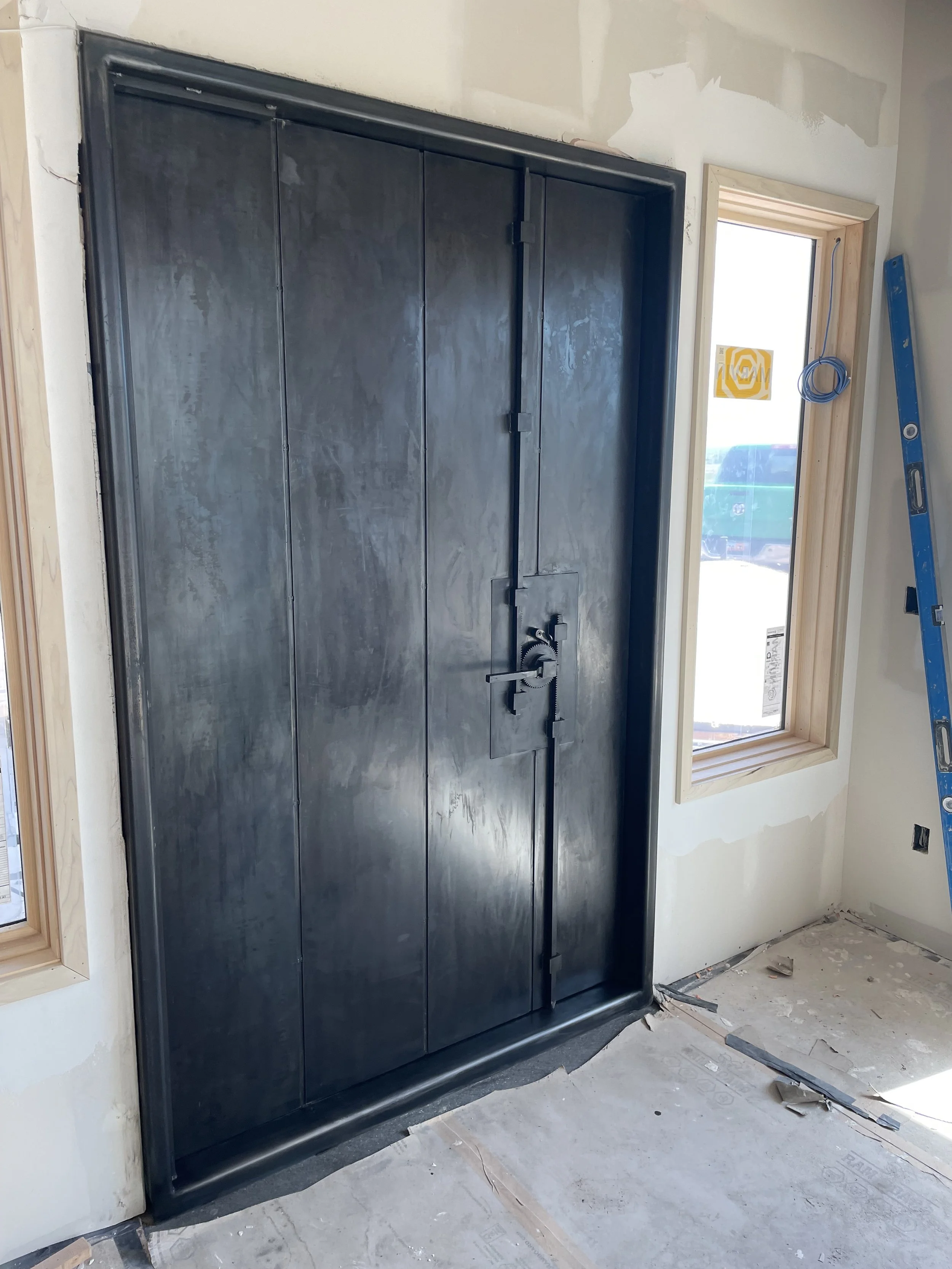 Custom Door Hardware by Innovative Iron Patina finished
