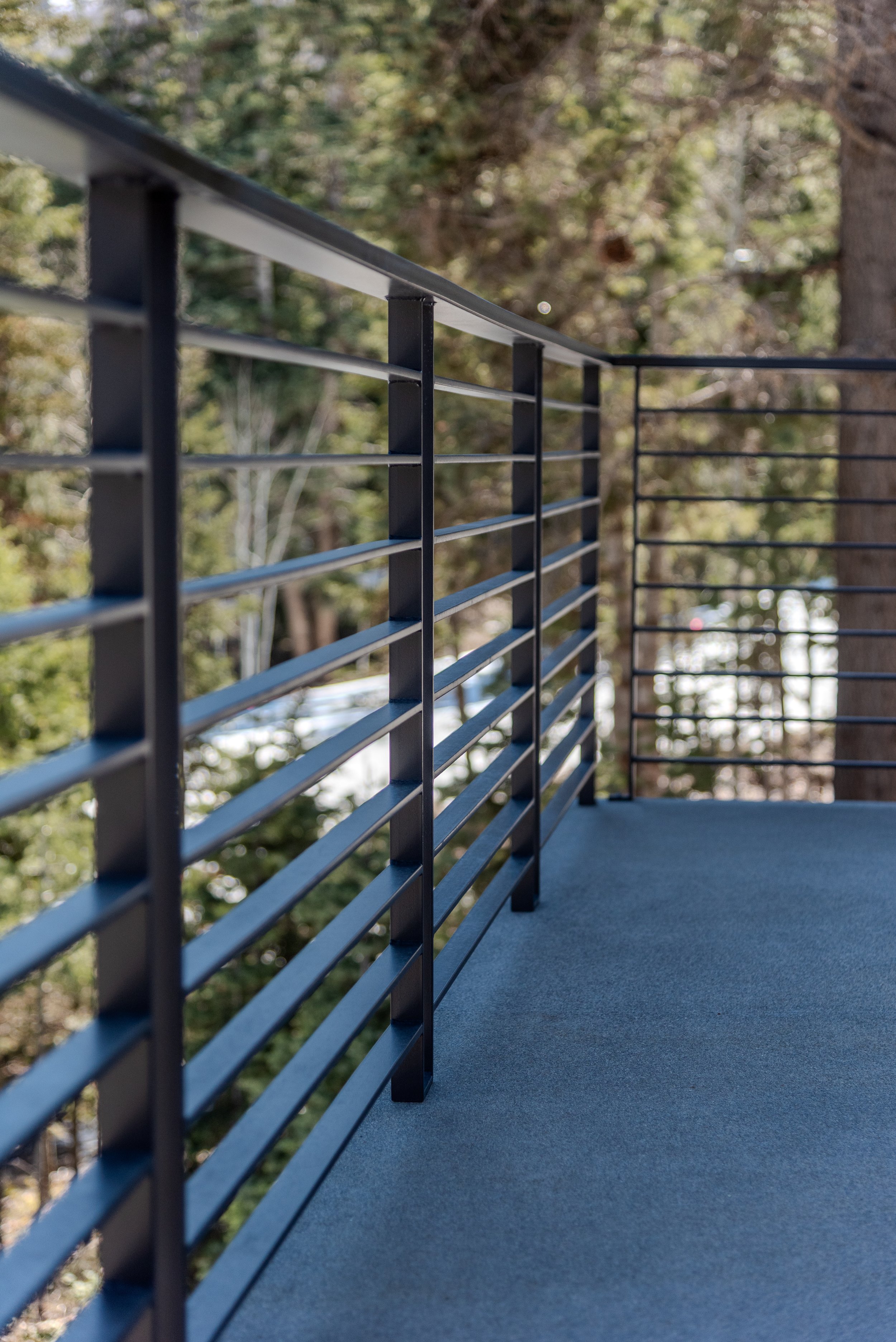 Close up steel rail detail