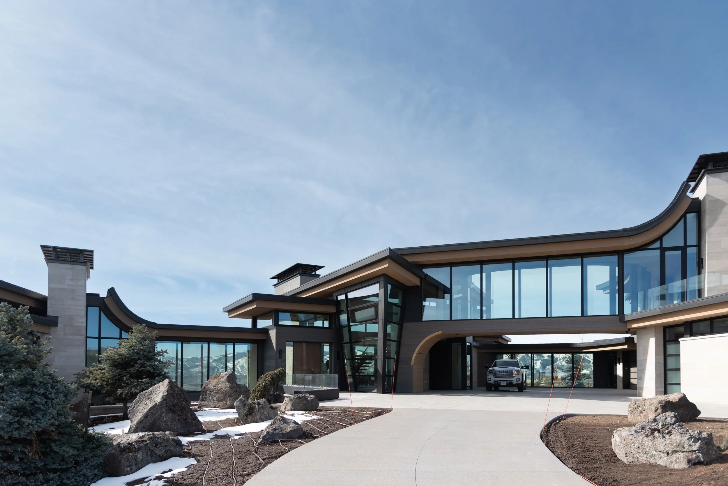 Park City mountain retreat with custom steel chimney caps