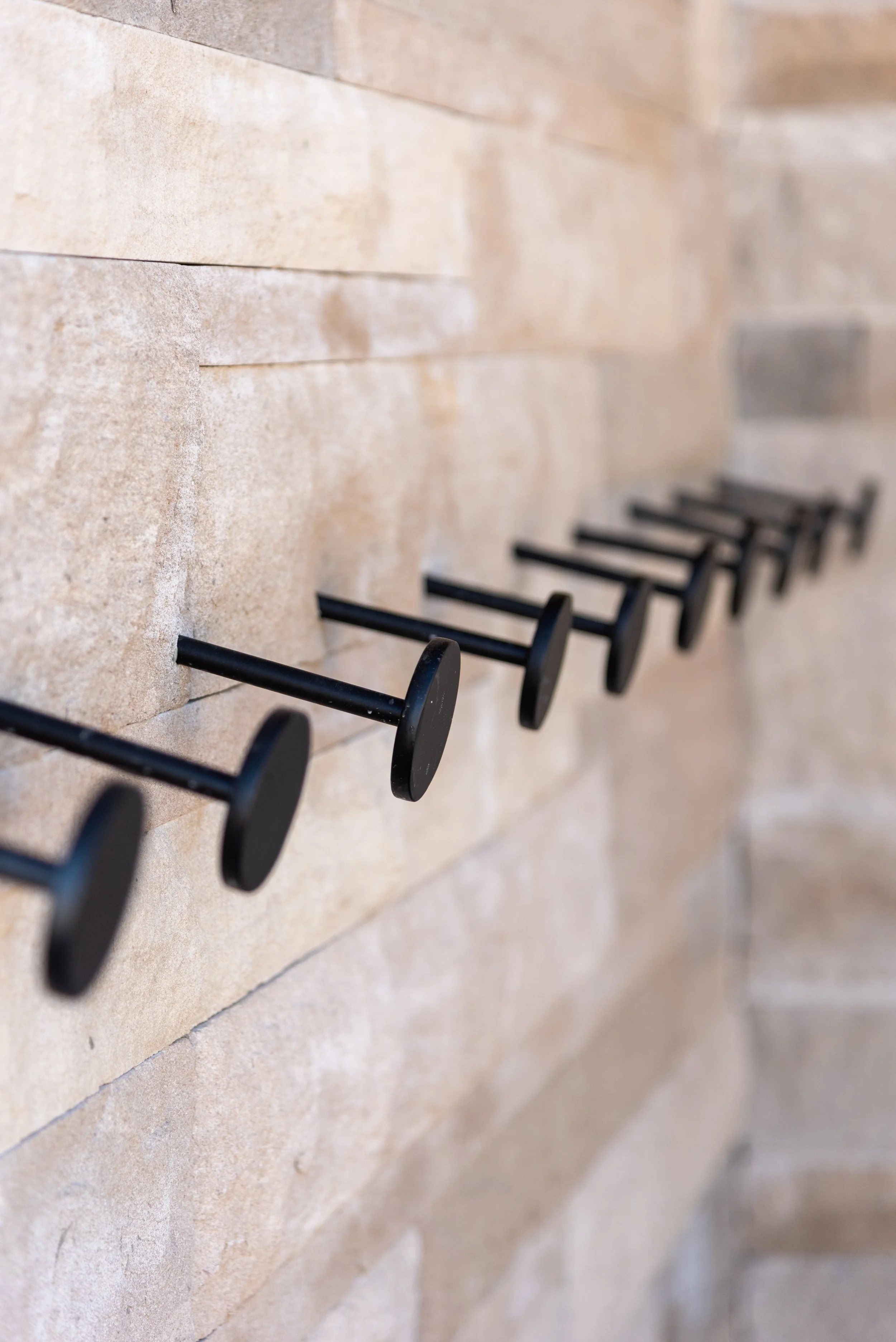Custom Steel Ski Hanging Rack Pegs
