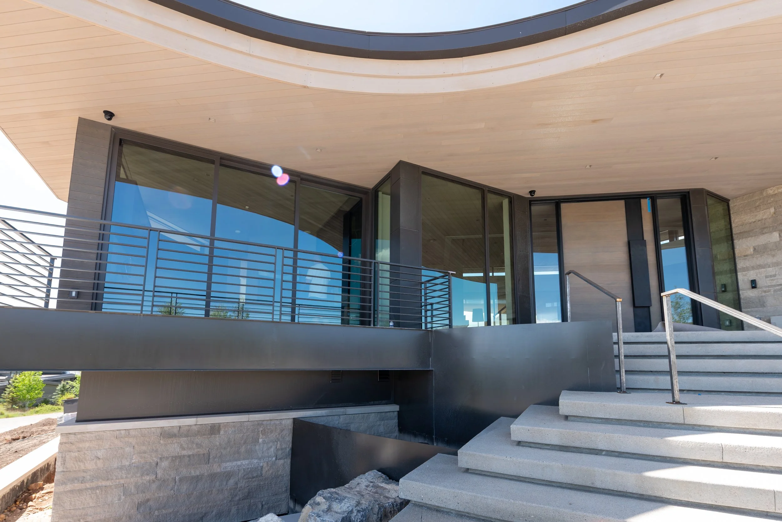 Steel deck railing