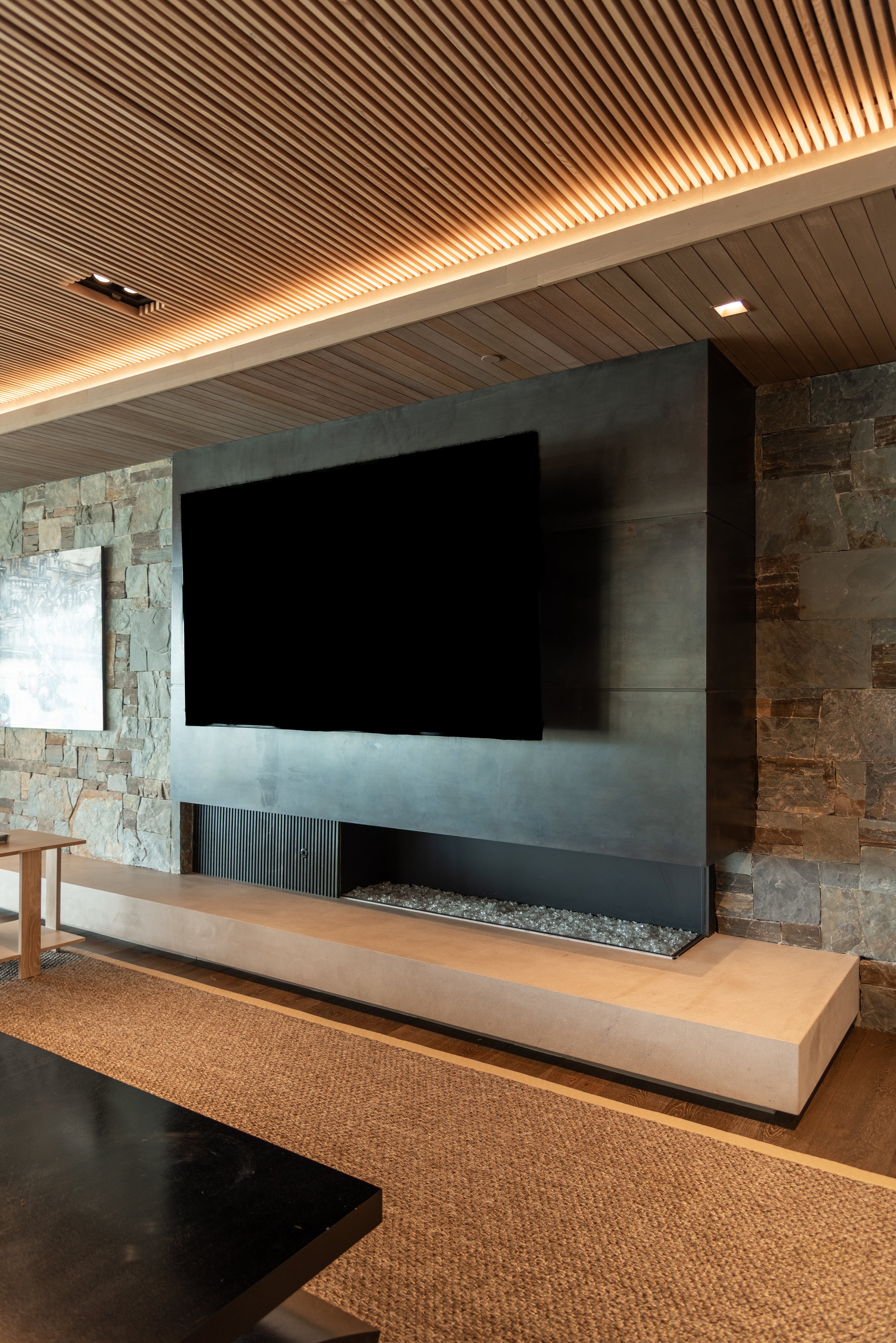 Living Room Steel Fire