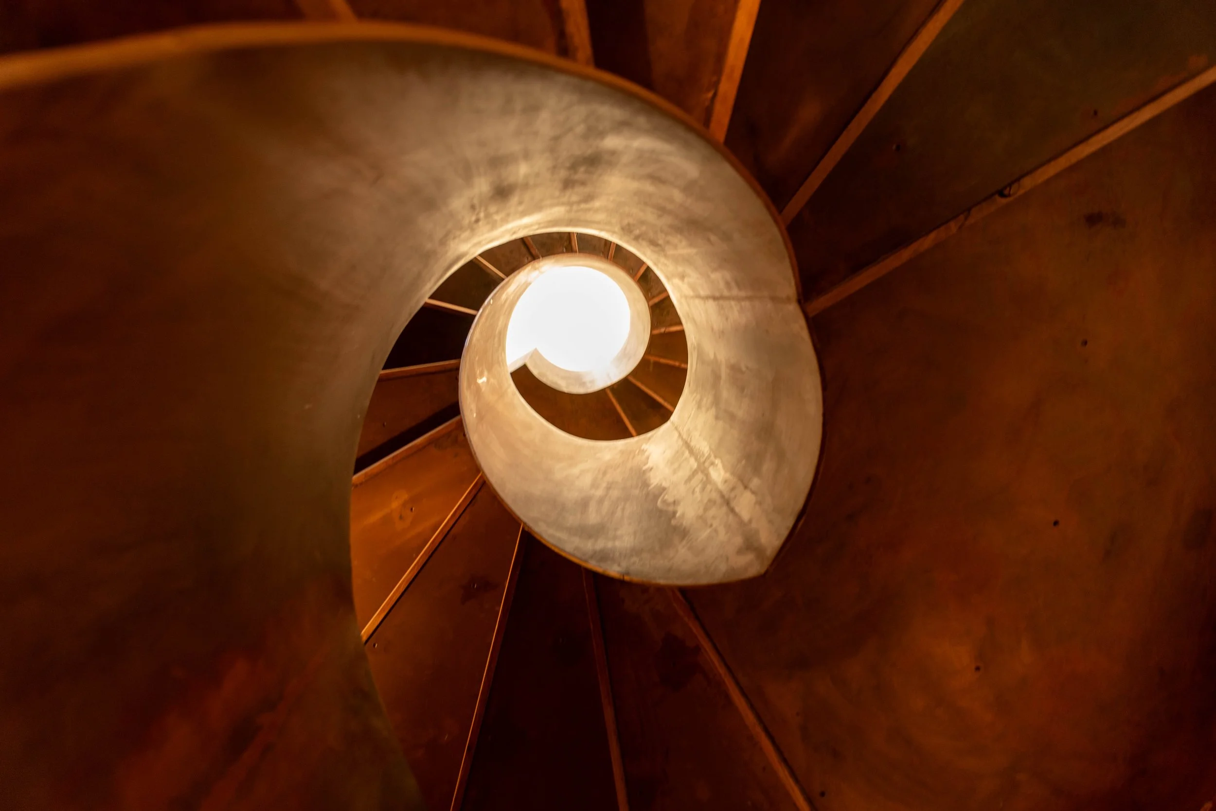 View looking up three flights