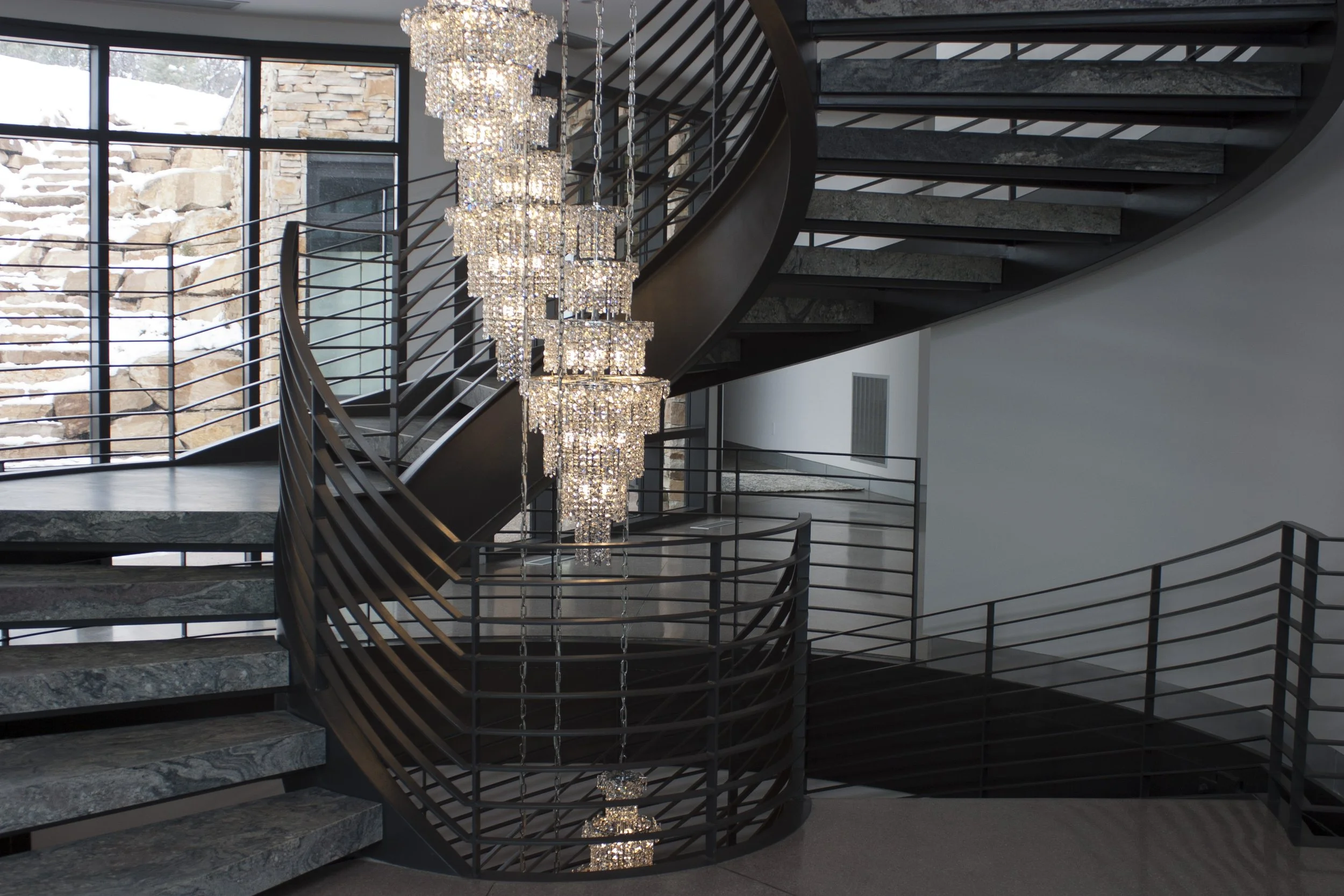 Custom Curved Stair and landings