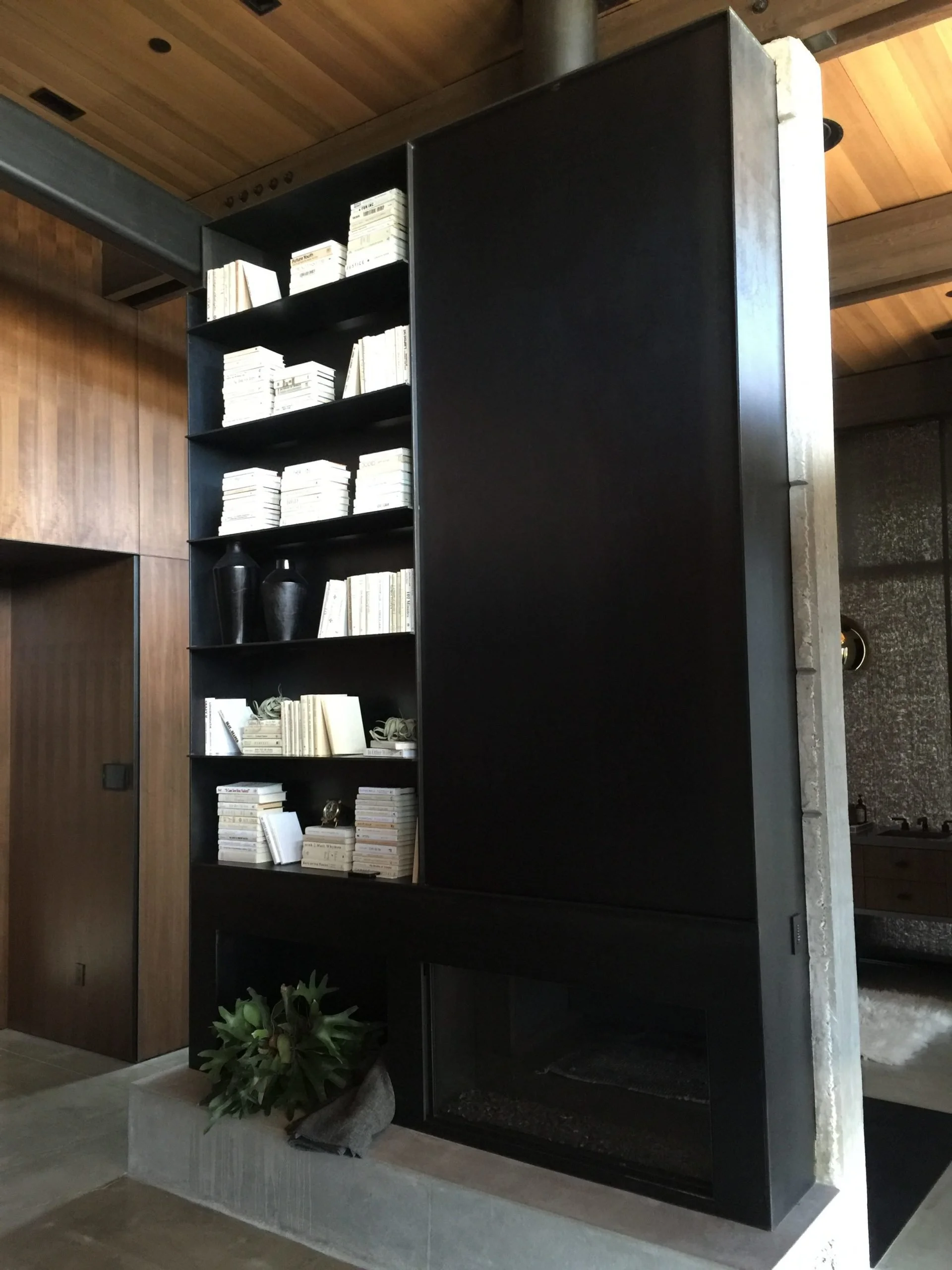 Custom steel shelves