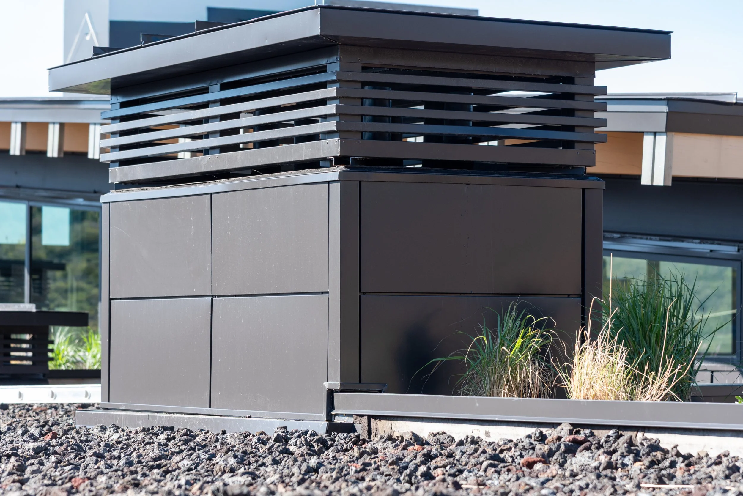 Custom Chimney cap with steel slats