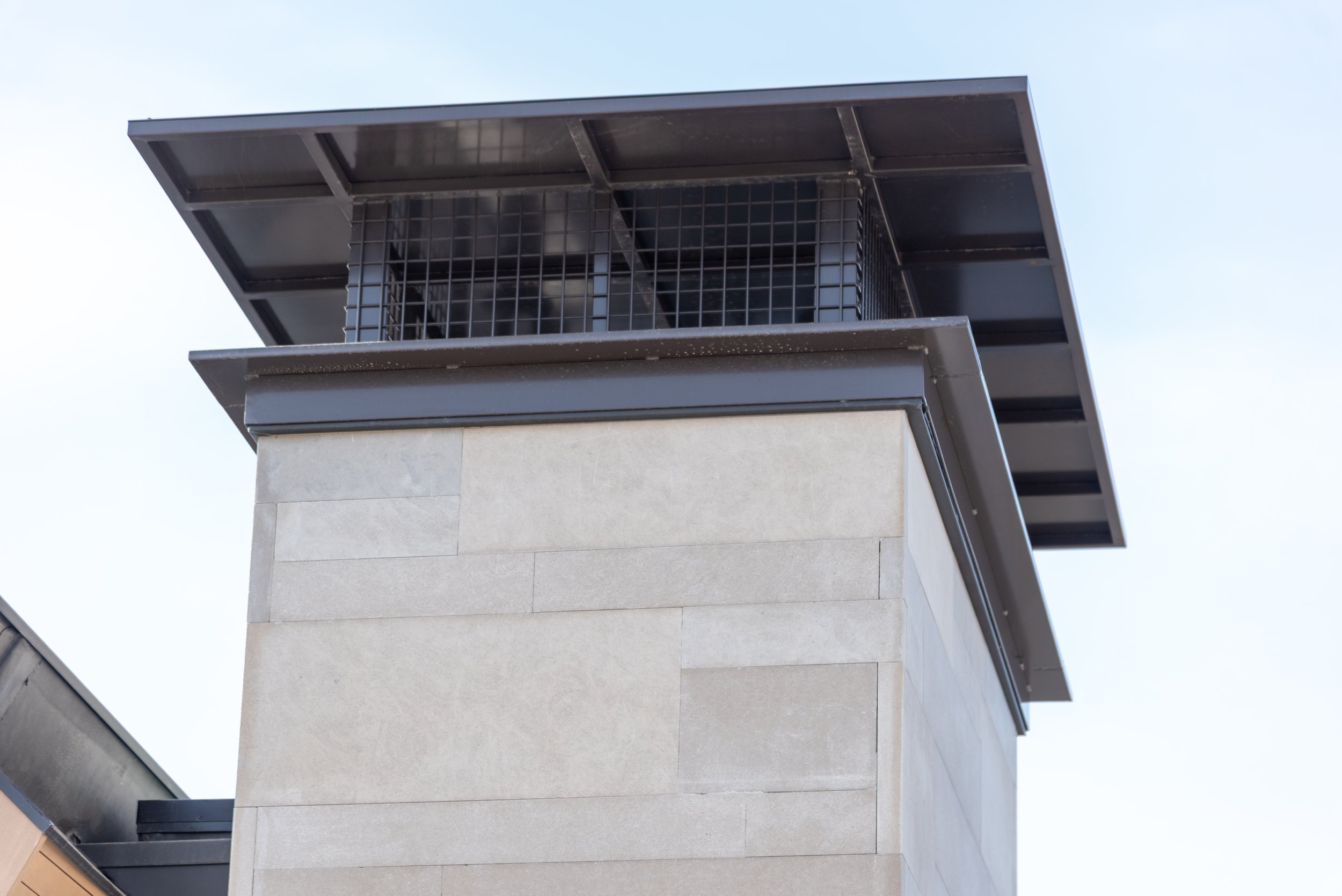 Close up small chimney cap