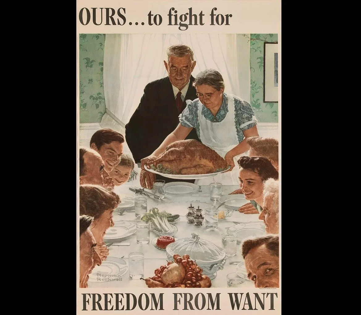 Art that moves - people, food and consumption 
&bull;
As we move into the long, cold winter, food becomes so comforting while we celebrate the holidays.
A feast can at once feel like coming home to a loving family embrace, aspirational for those who 