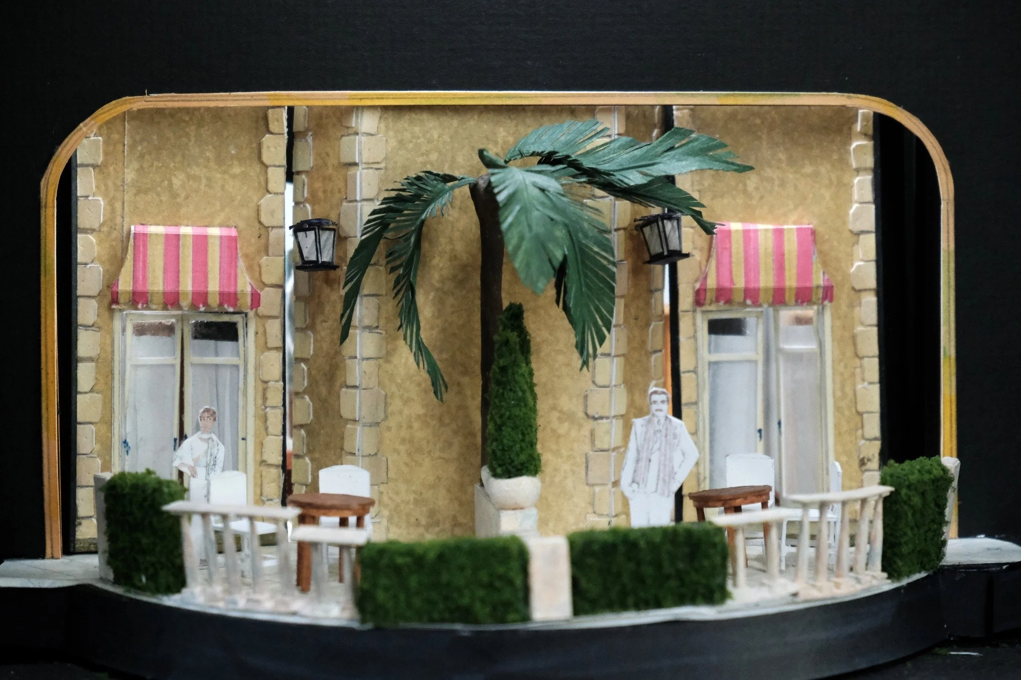 Private Lives act one color model, Scenic Designer - Dick Block. I made the front ledge, plants, and furniture.