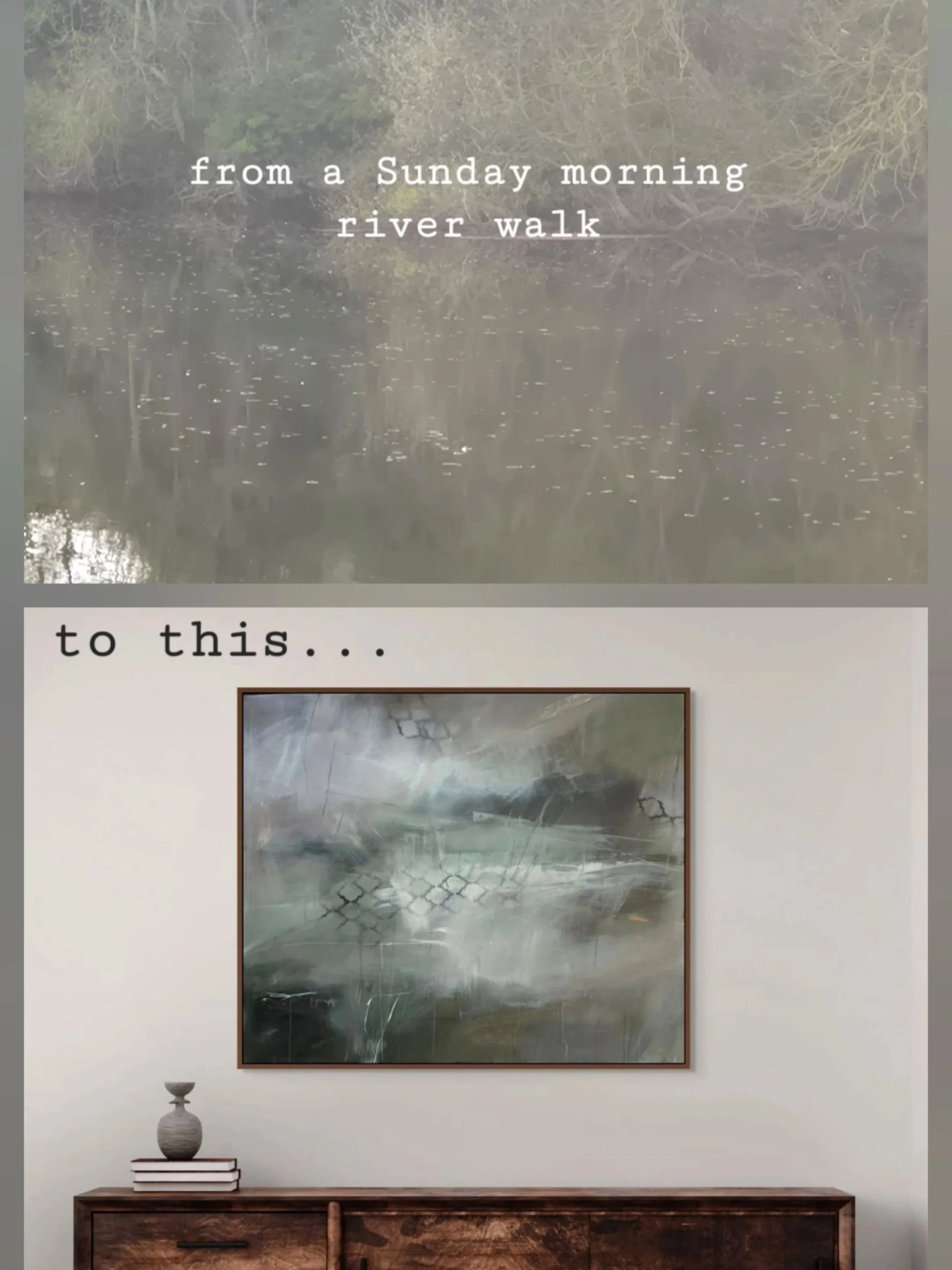 I wanted to share with you  how this painting evolved. 

As an artist we often get asked how long a painting takes and there is never a true answer.  It's not just the physical painting, it's that moment of inspiration, the thoughts of how it can tra