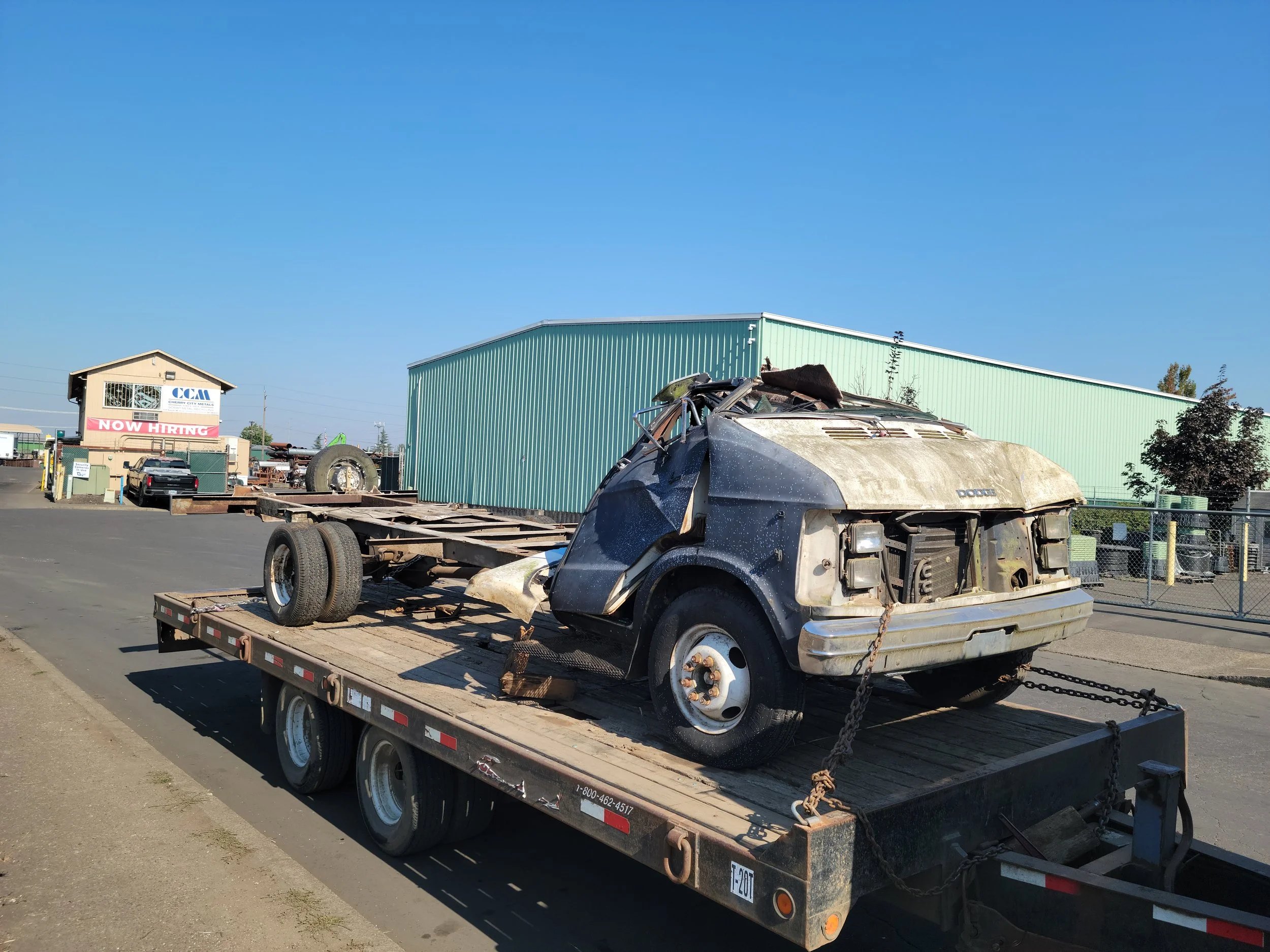 junk motorhome going to the scrapyard
