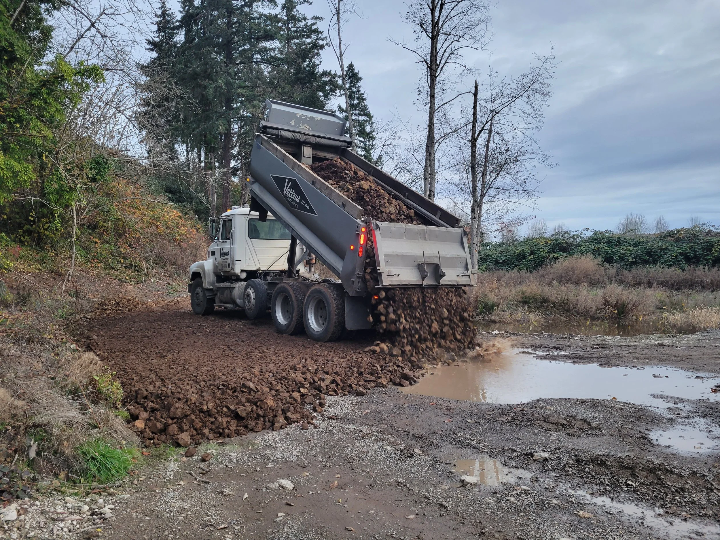 Building a road in Stayton Oregon.