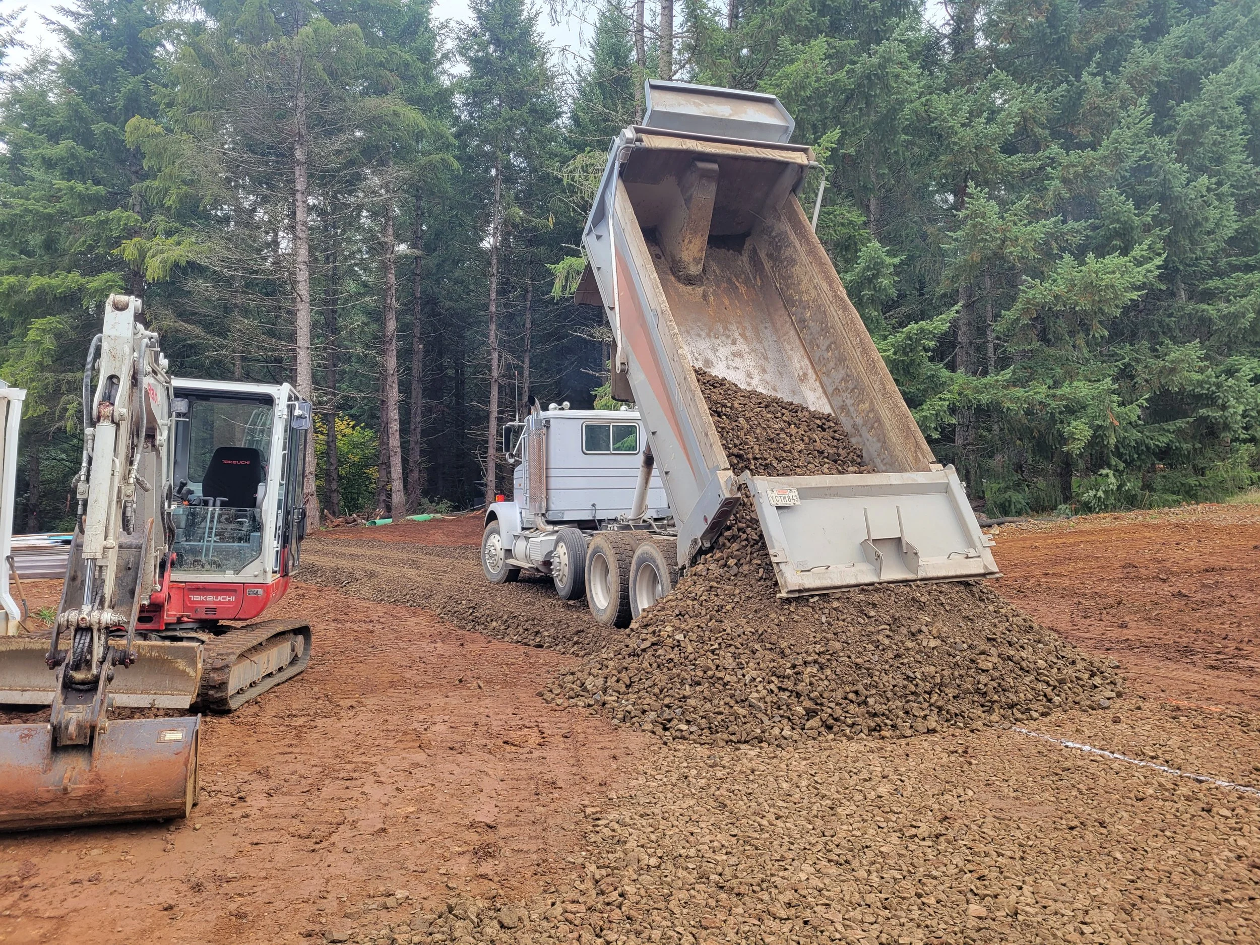 Building a road in Salem Oregon.