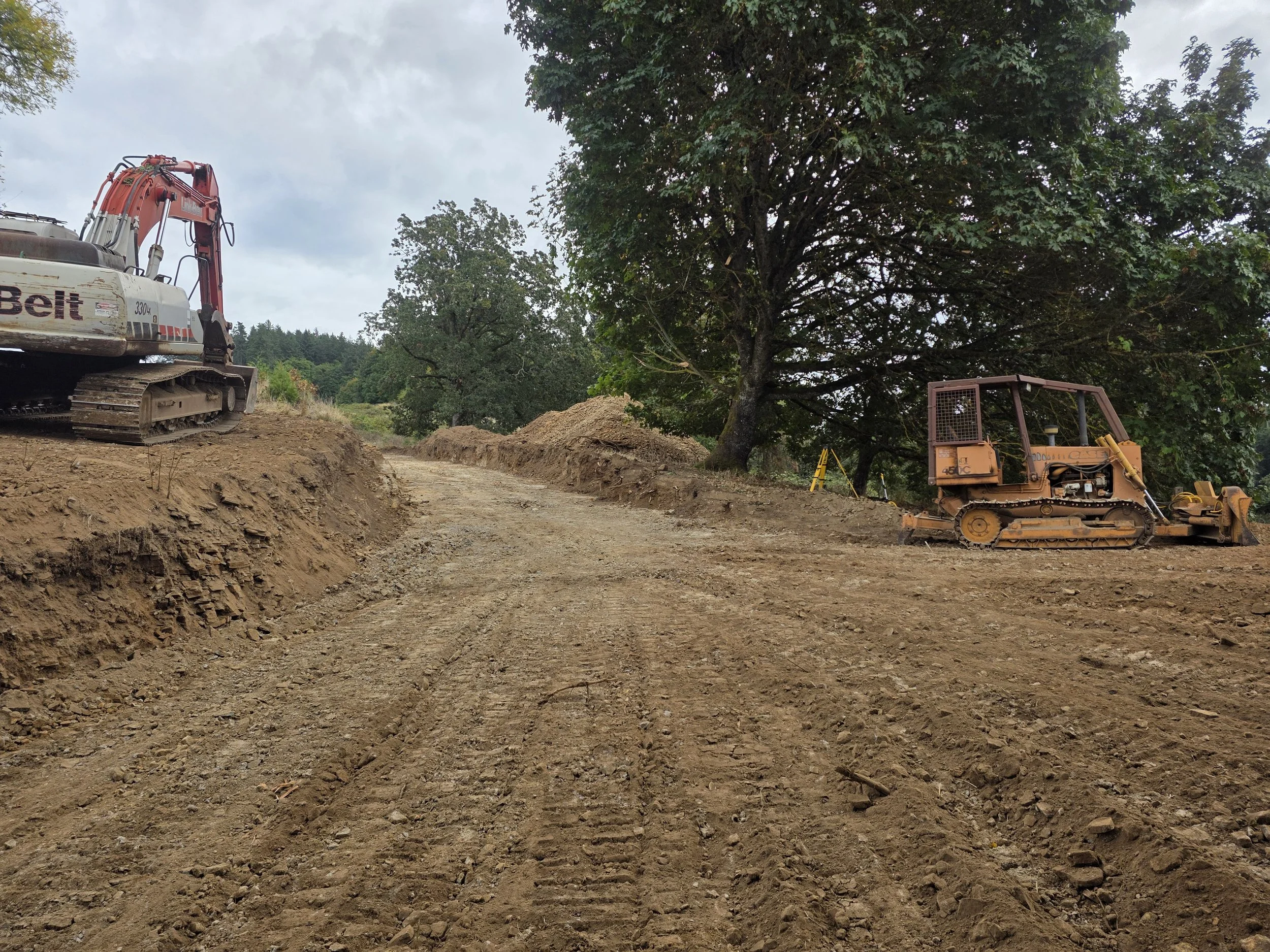 New road Construction Sweet Home Oregon