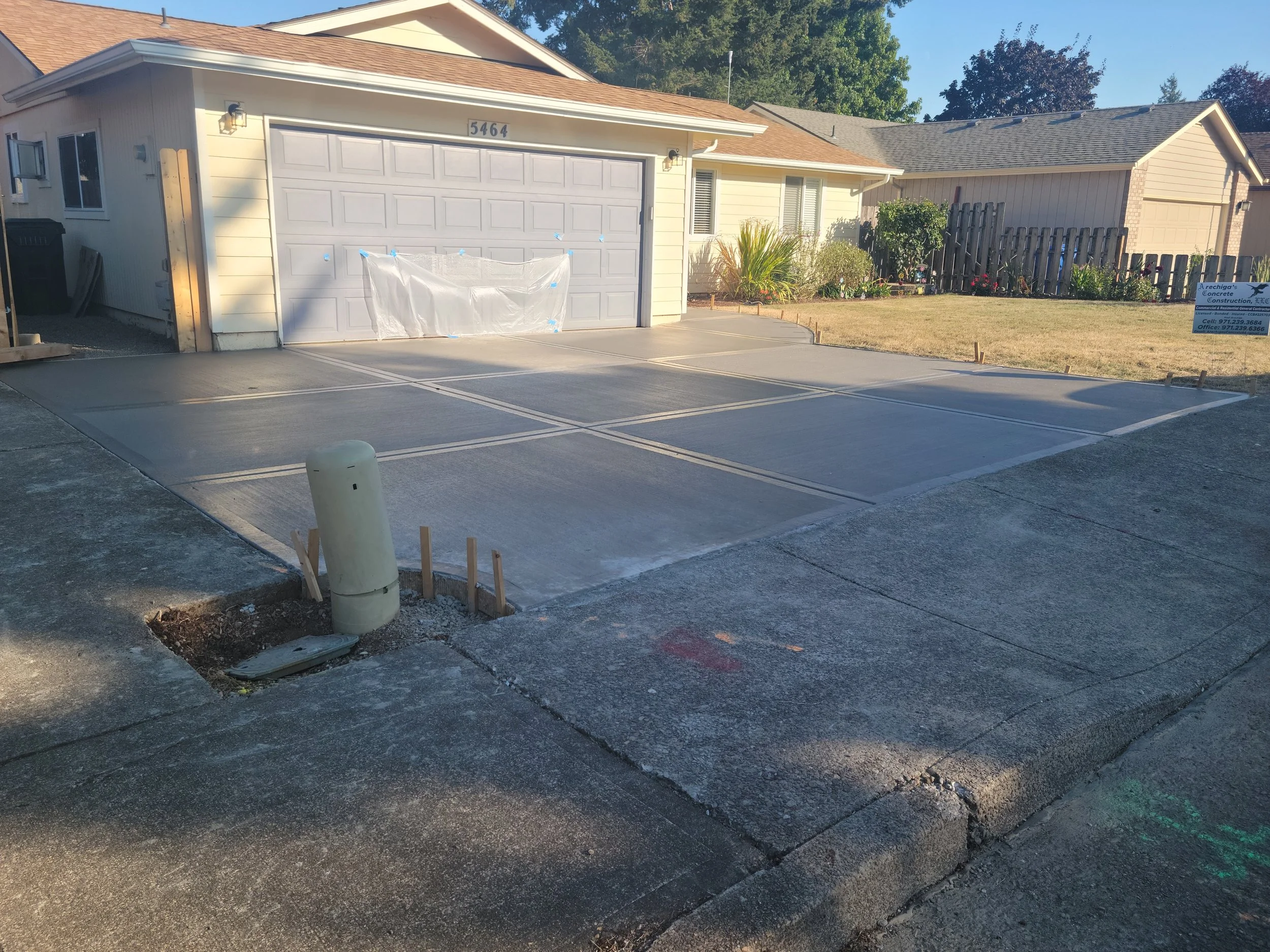 new concrete driveway