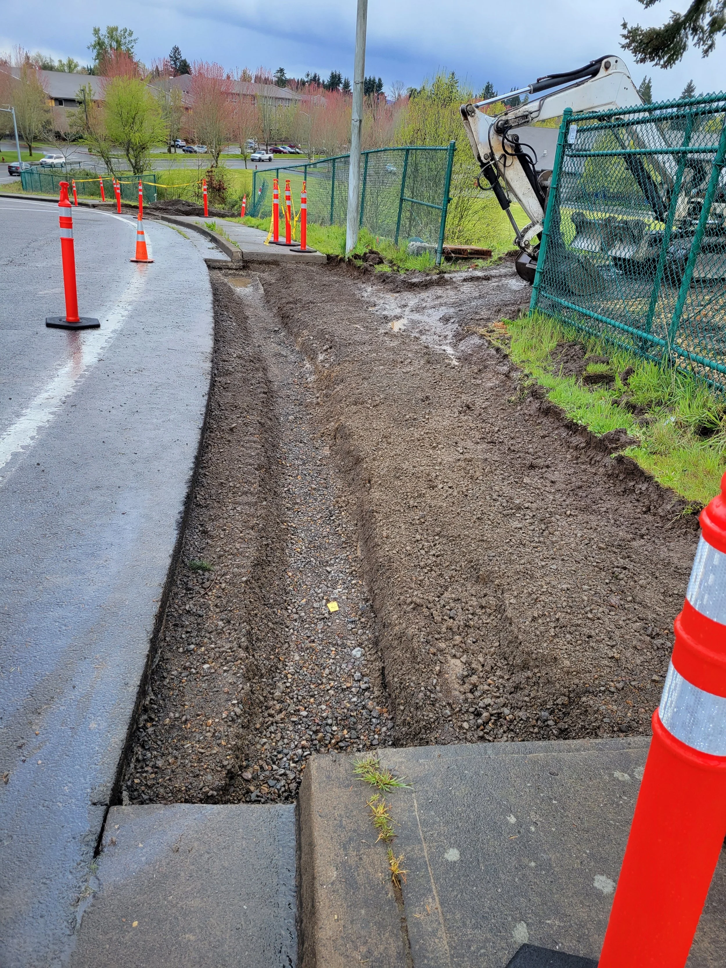New sidewalk Salem Oregon.