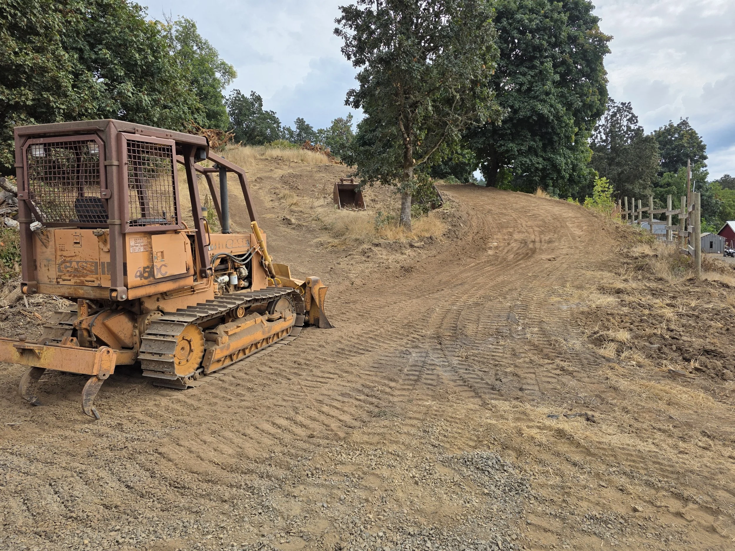 Building a road in Salem Oregon.