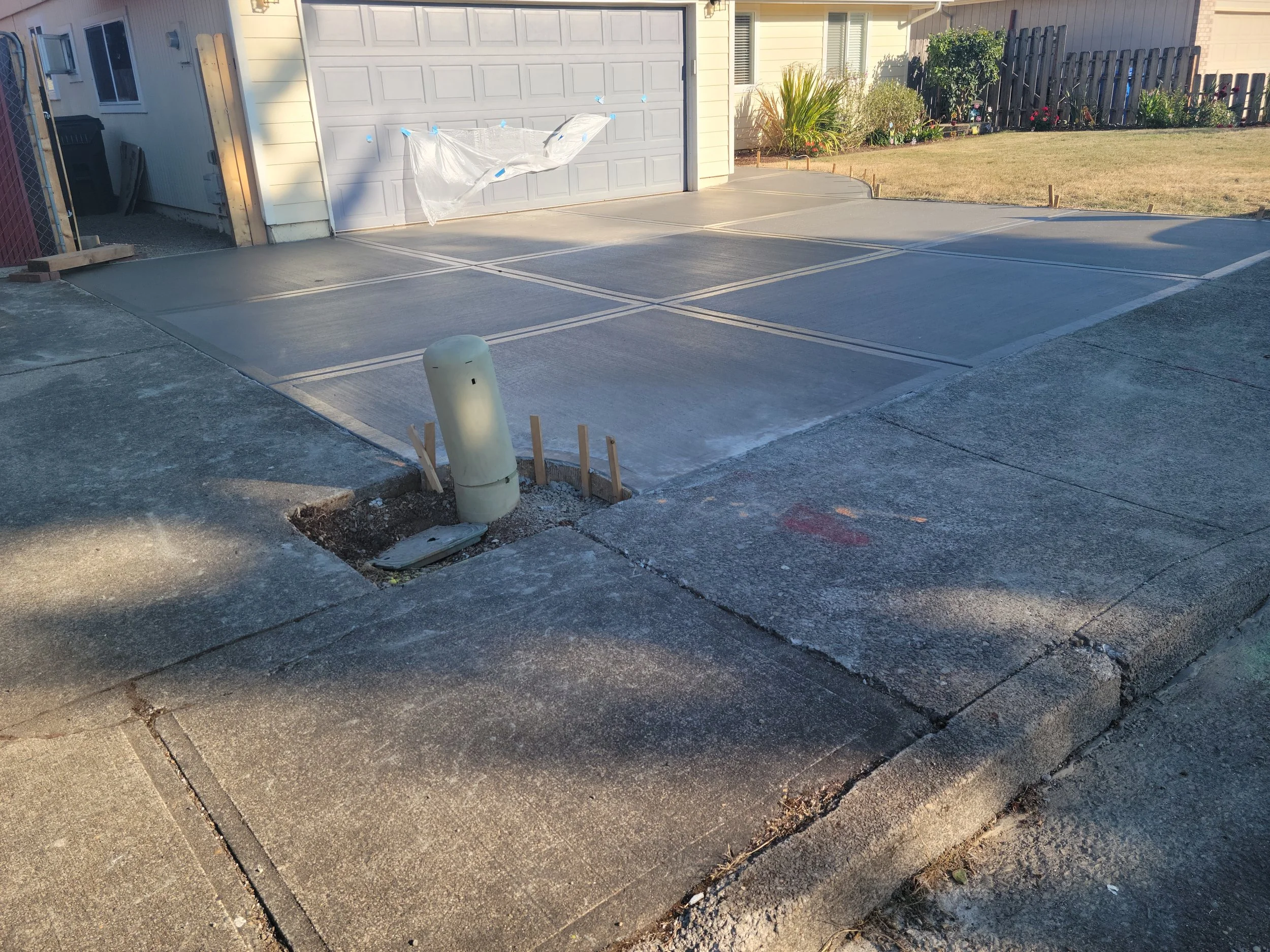 Finished product of the driveway replacement, in Salem Oregon.