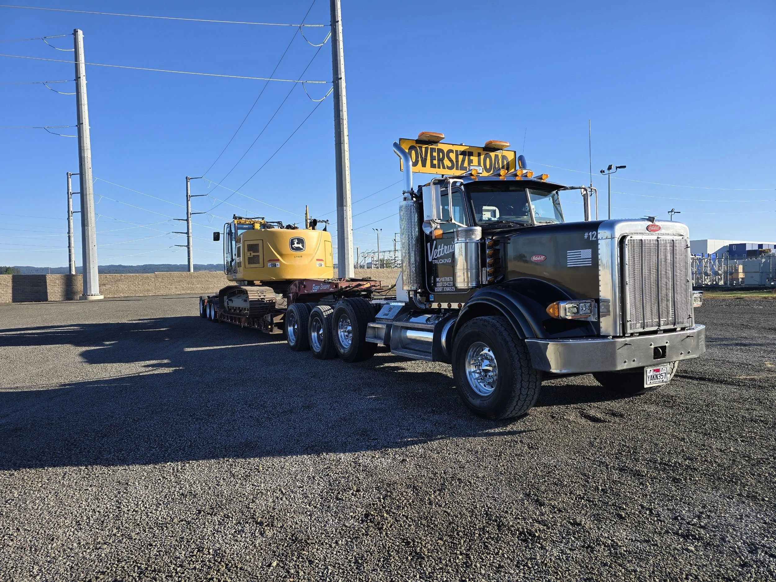 Hauling heavy equipment Salem Oregon