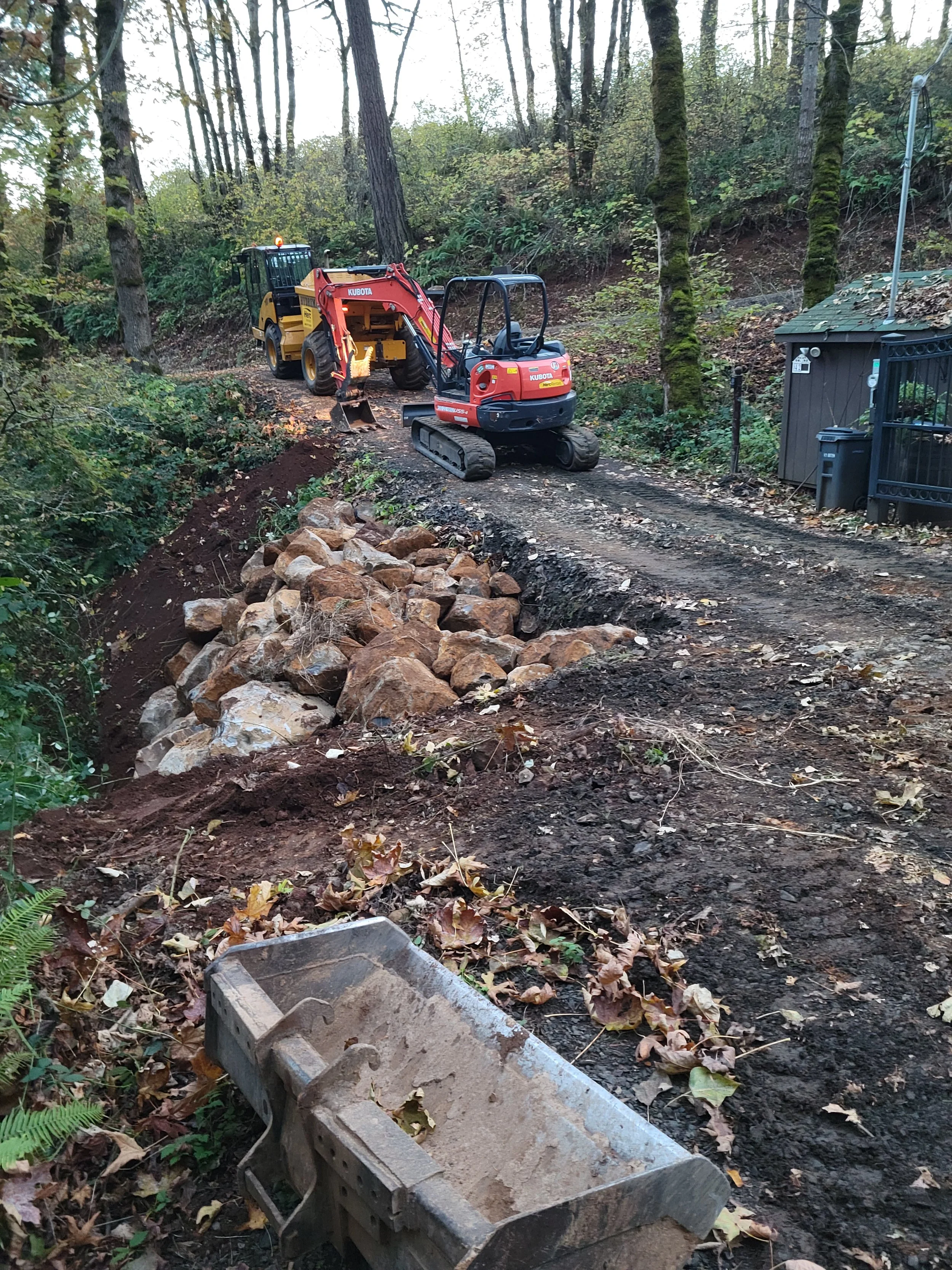 Repairing road in Silverton Oregon