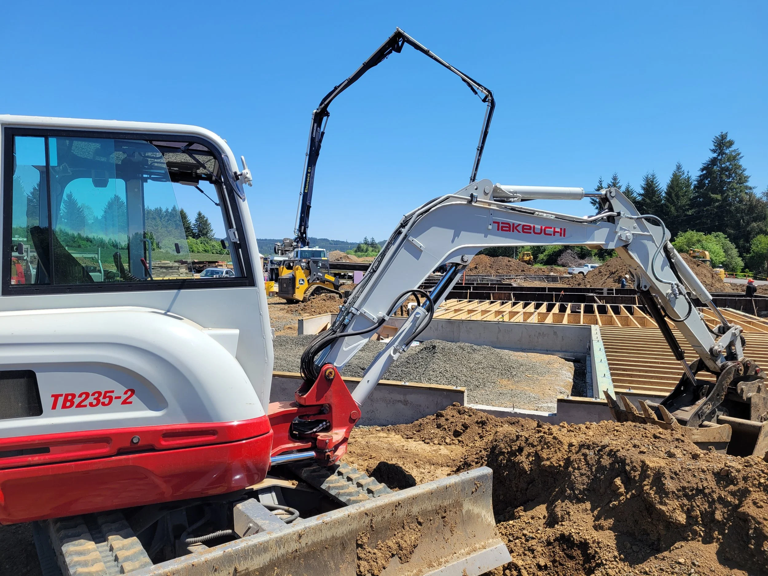 Home foundation dig out and foundation pour, Jackson digging with his mini Excavator, in Salem Oregon.