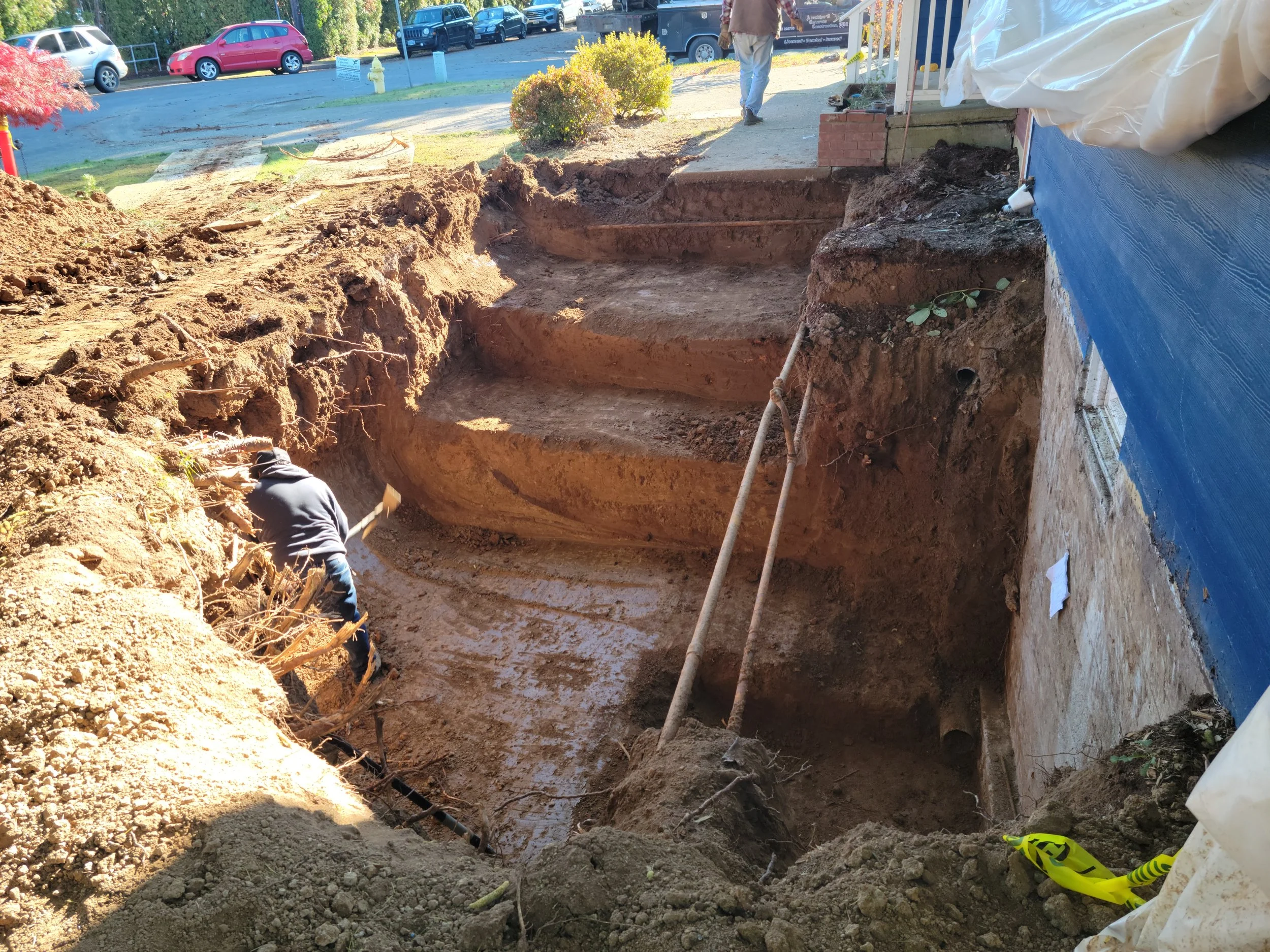 Basement drainage repair. Salem oregon
